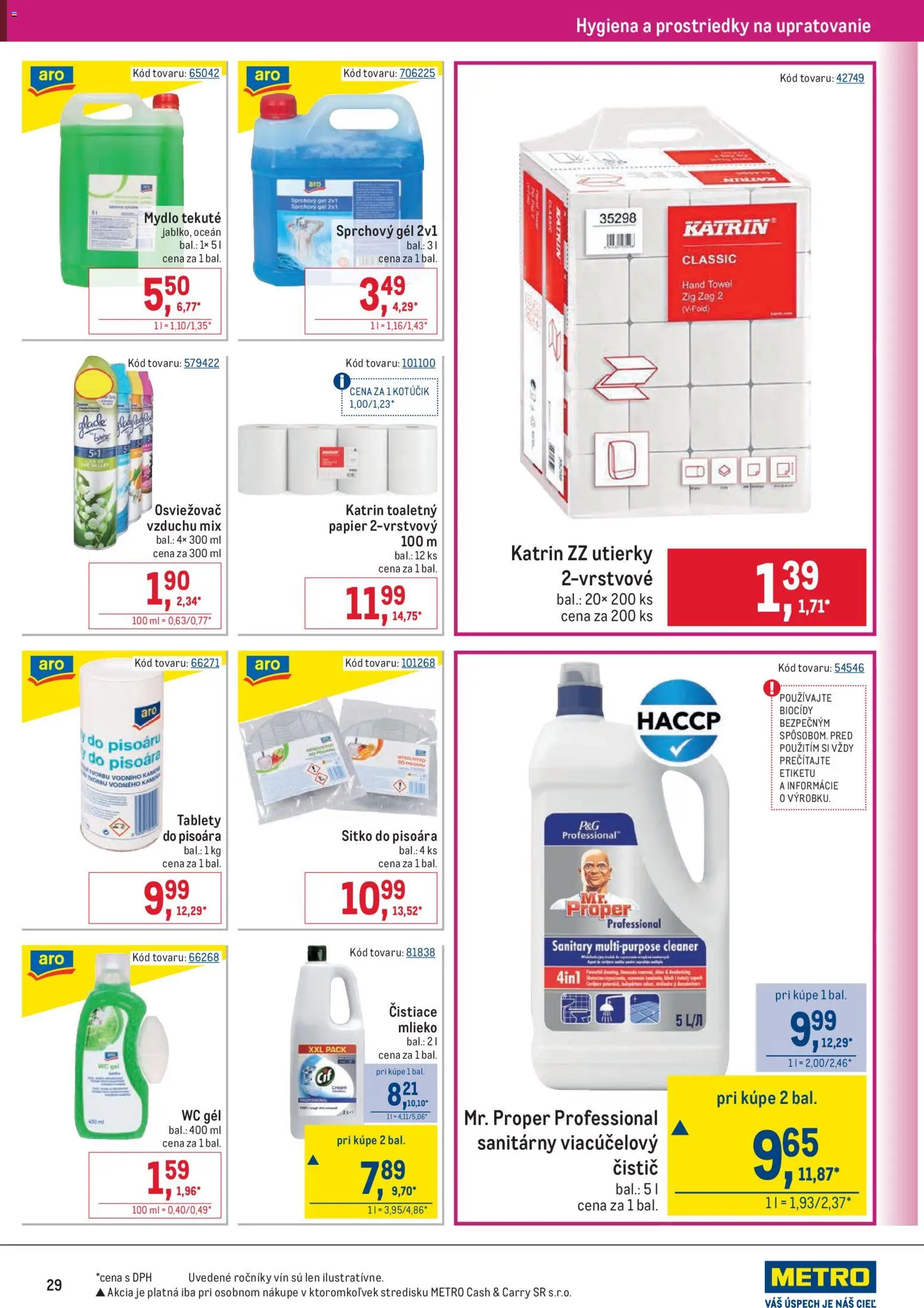 Nové Metro akcie – leták je platný od 25.02.2026 | Strana: 29 | Produkty: Mlieko, Wc, Mydlo, Sprchový gél