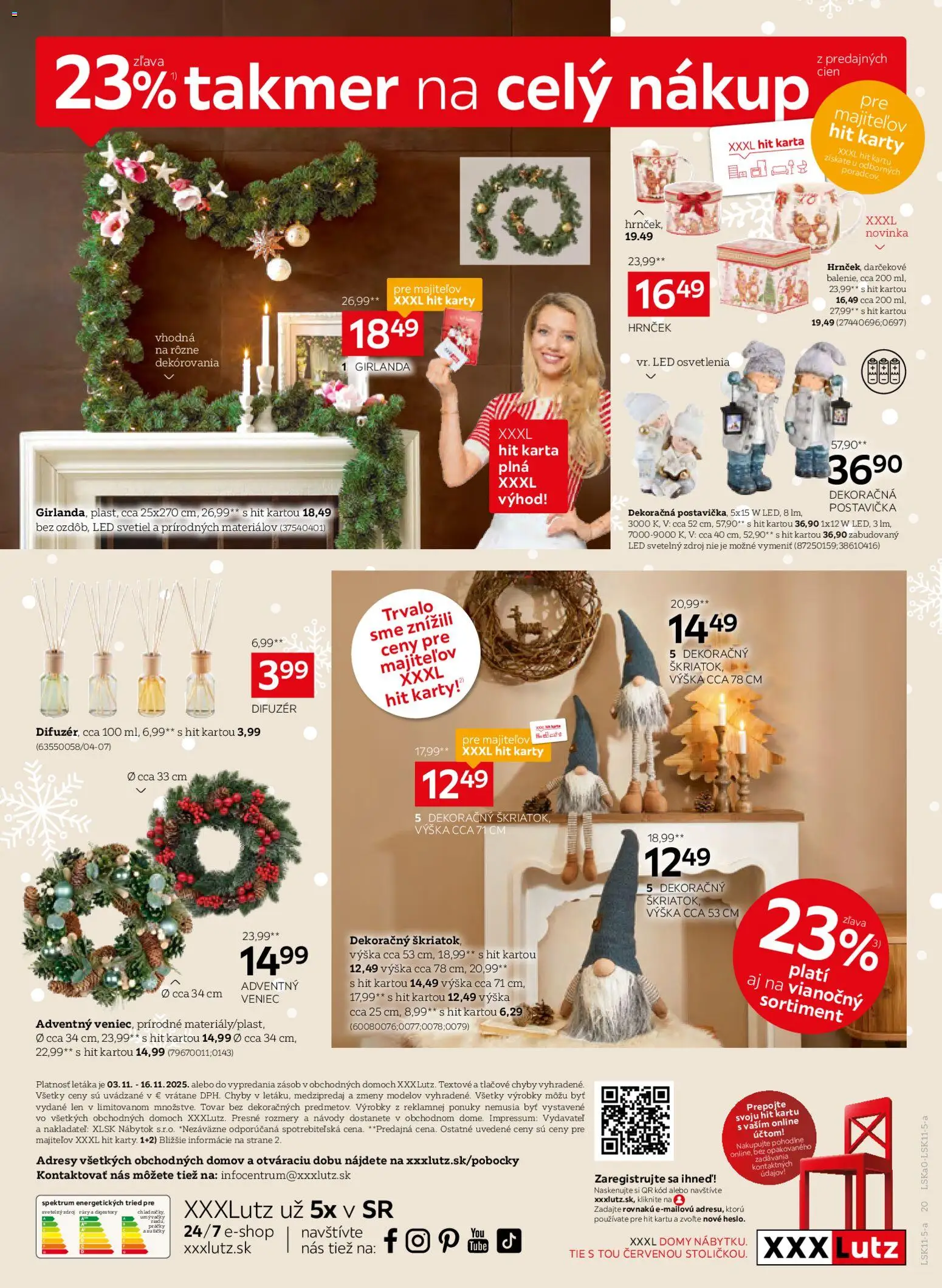 Nové XXXLutz akcie – leták je platný od 03.11.2025 | Strana: 20 | Produkty: Nábytok, Difúzer, Led