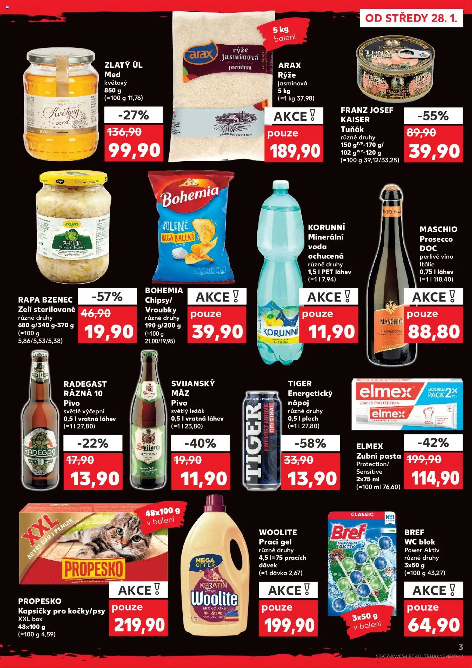 Kaufland leták - Ostrava od 28.01.2026 | Strana: 3 | Produkty: Víno, Propesko, Wc, Energy drink