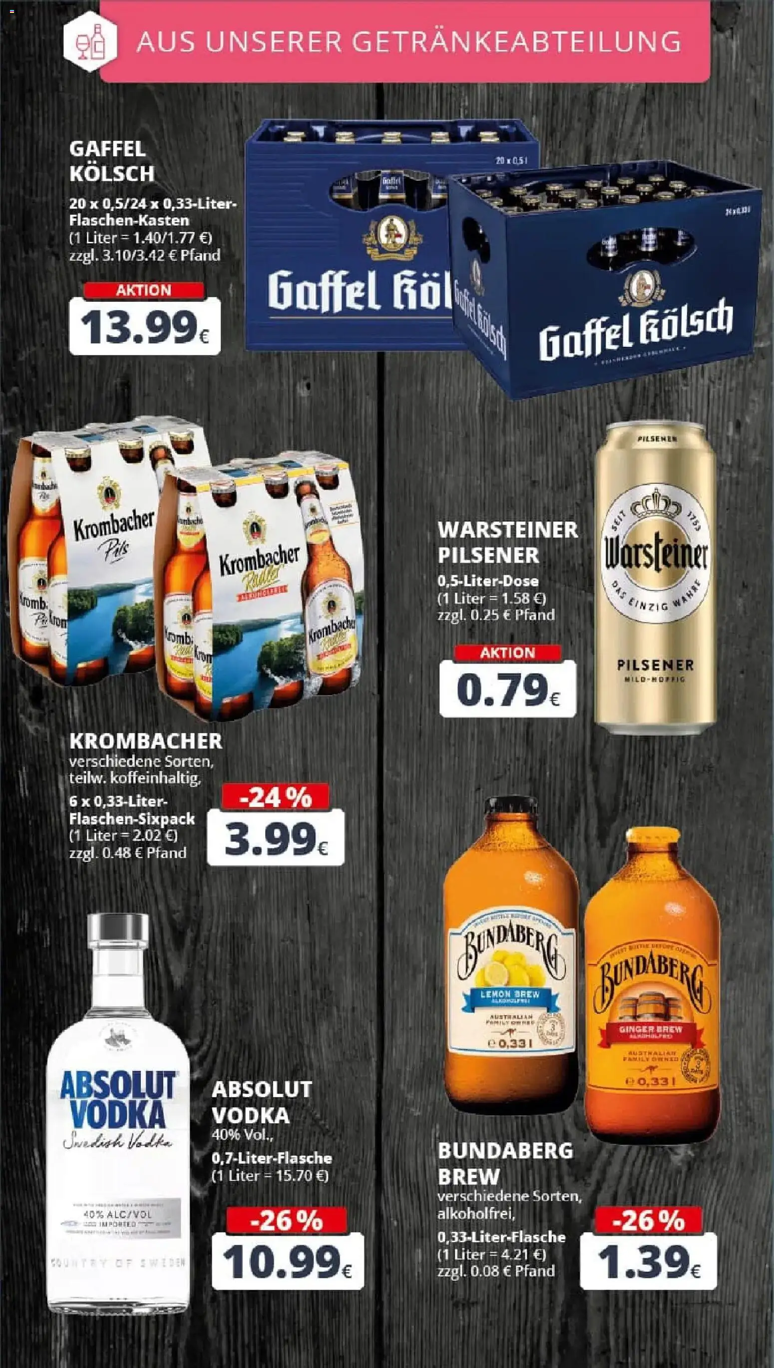 Rewe prospekt Bergheim	 – gültig ab 26.01.2026 | Seite: 19 | Produkte: Pils, Warsteiner, Krombacher, Vodka