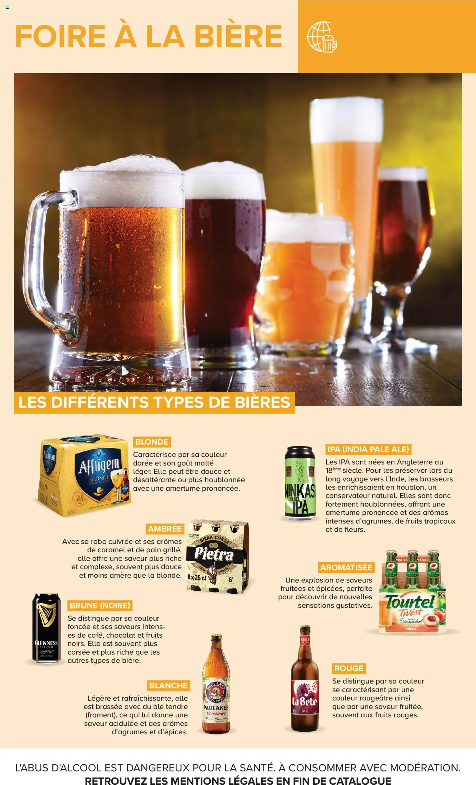 {H1} | Page: 6 | Produits: Alcool, Pêche, Chocolat, Bière