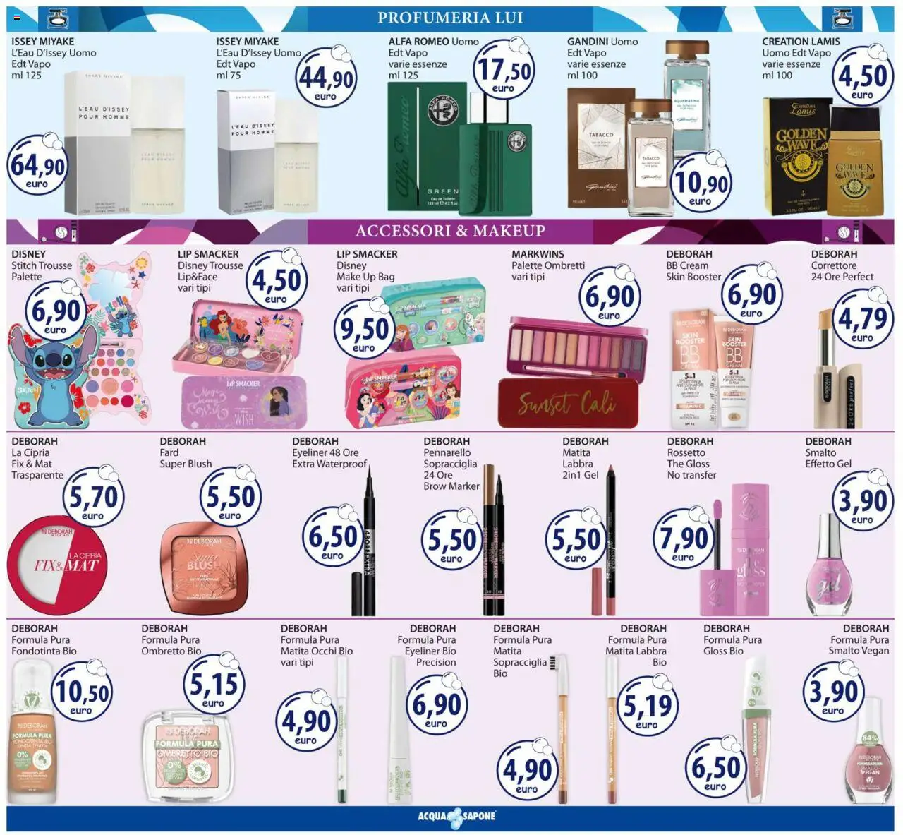 Volantino Acqua e Sapone del 24.09.2025 | Pagina: 3 | Prodotti: Ombretto, Rossetto, Cipria, Blush