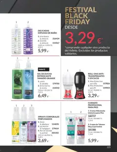 Vista previa Catálogo AVON campaña 11 Black Friday válido desde el 01.11.2025 | Página: 225 | Productos: Gel de ducha, Crema hidratante, Baño, Ducha