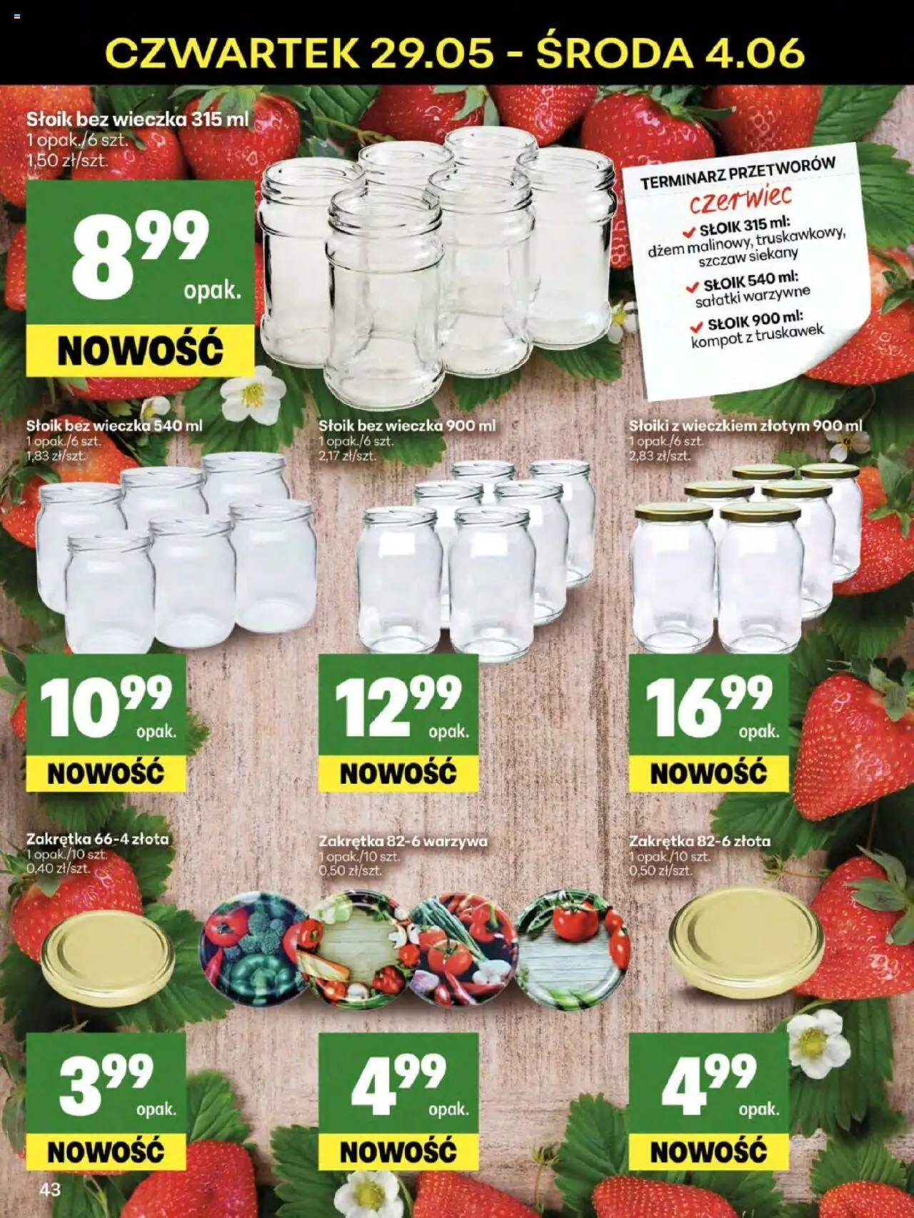 Delikatesy Centrum Gazetka od 29.05.2025 | Strona: 43 | Produkty: Dżem, Warzywa