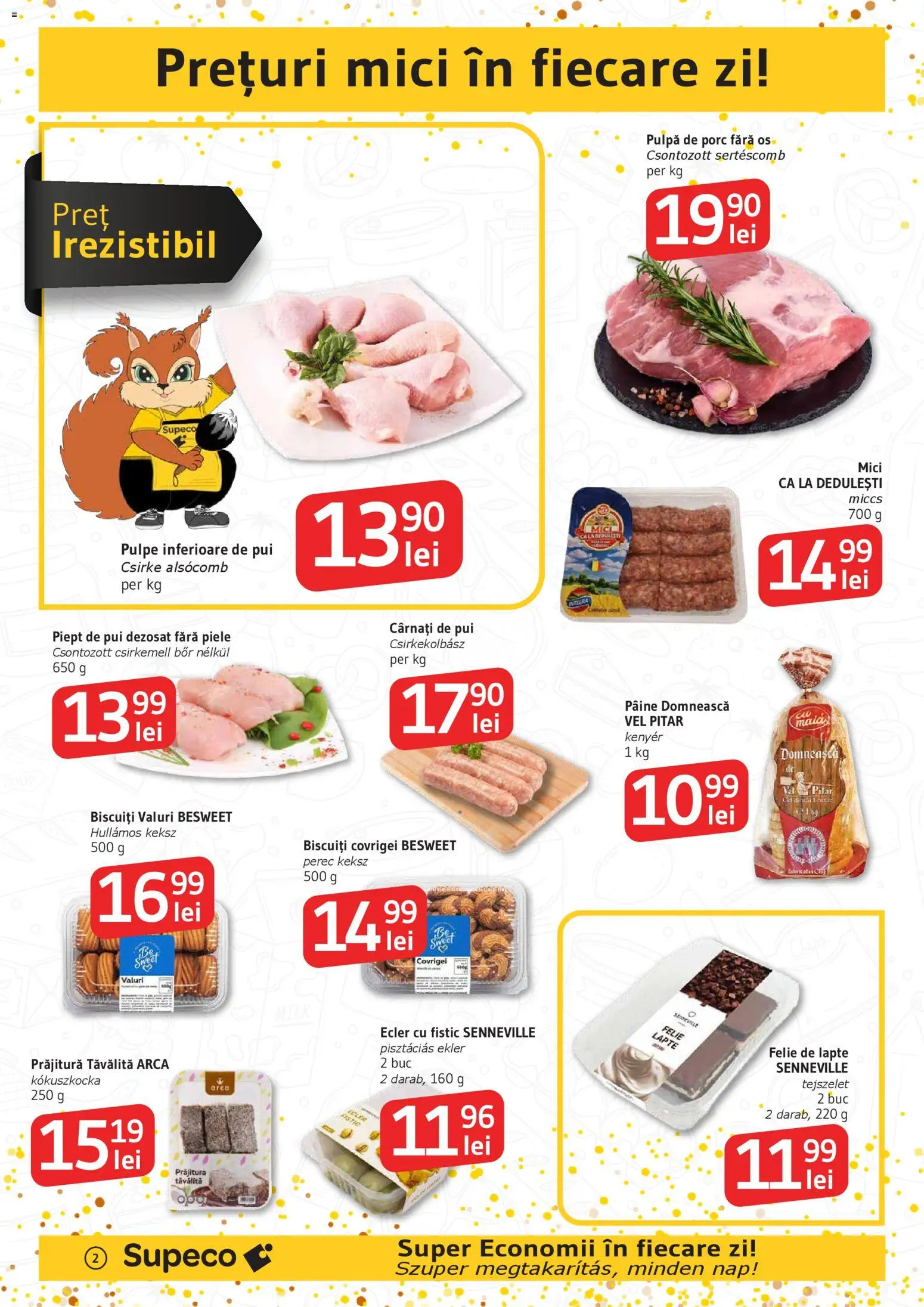 Noul catalog Supeco – valabil de la 27.12.2025 | Pagină: 2 | Produse: Mici, Prăjitură, Covrigei, Lapte