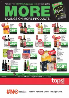 Preview of Tops at Spar specials valid from 07.08.2025