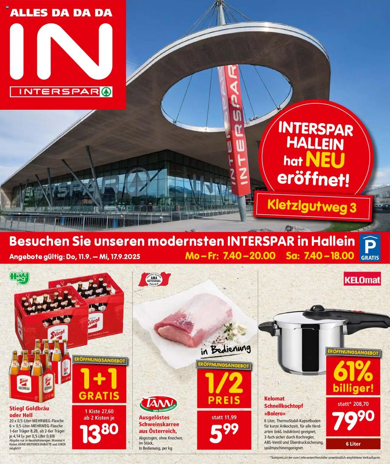 Interspar Flugblatt - Salzburg gültig ab 11.09.2025 | Seite: 1 | Produkte: Herd