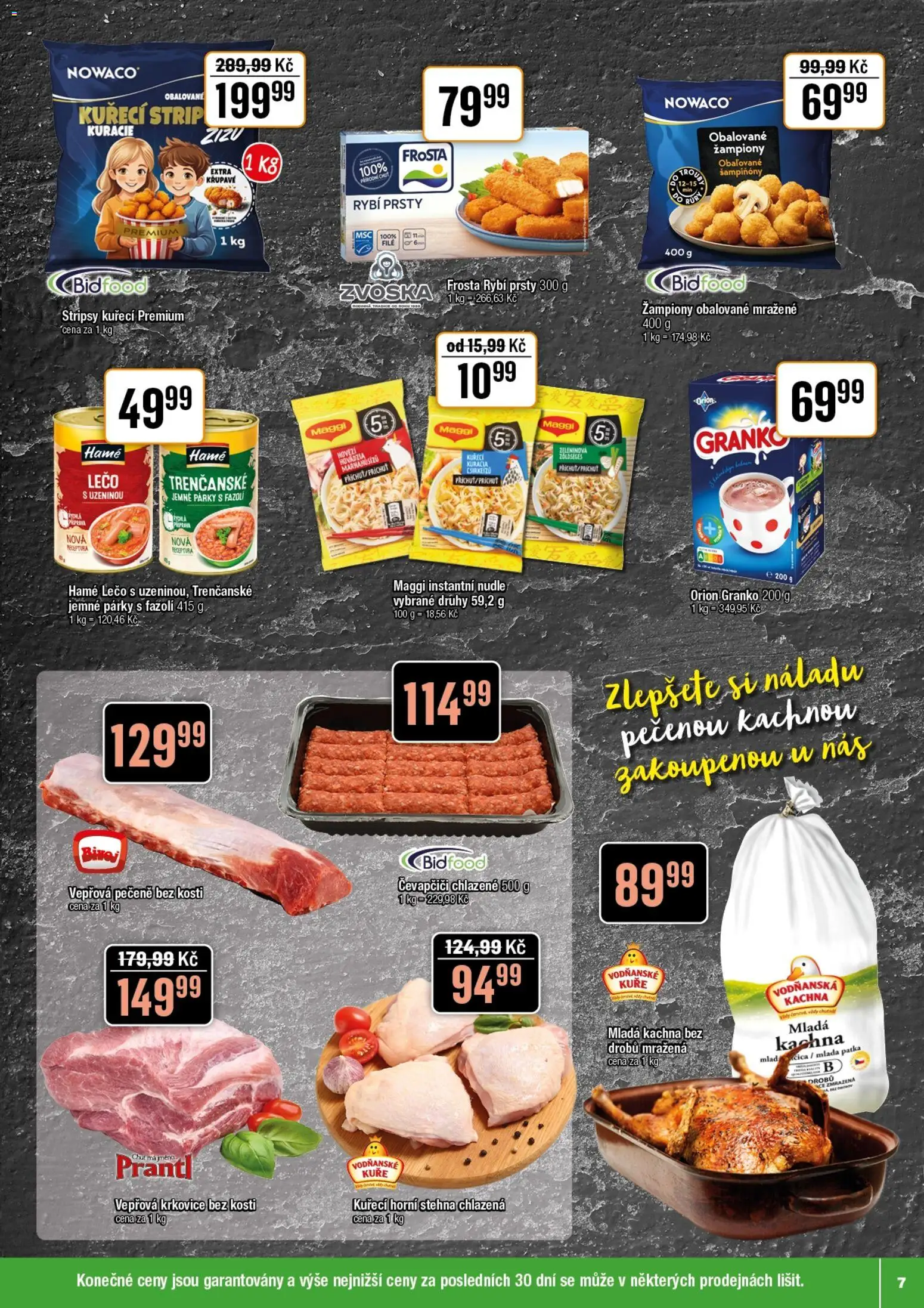 Tempo leták od 05.11.2025 | Strana: 7 | Produkty: Párky, Granko, Kuře, Nudle