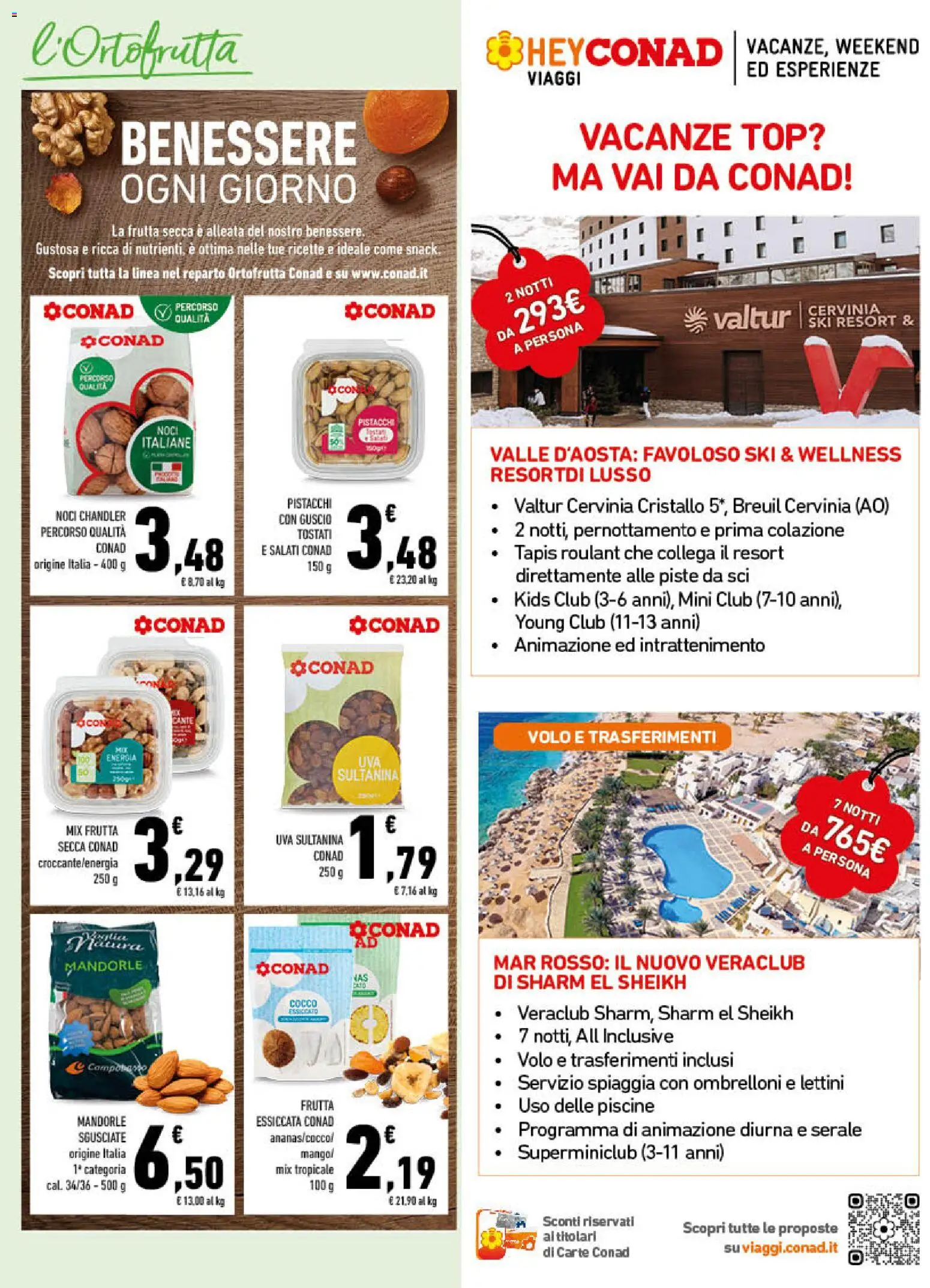 Volantino Conad del 19.11.2025 | Pagina: 3 | Prodotti: Frutta, Top, Mandorle, Cocco