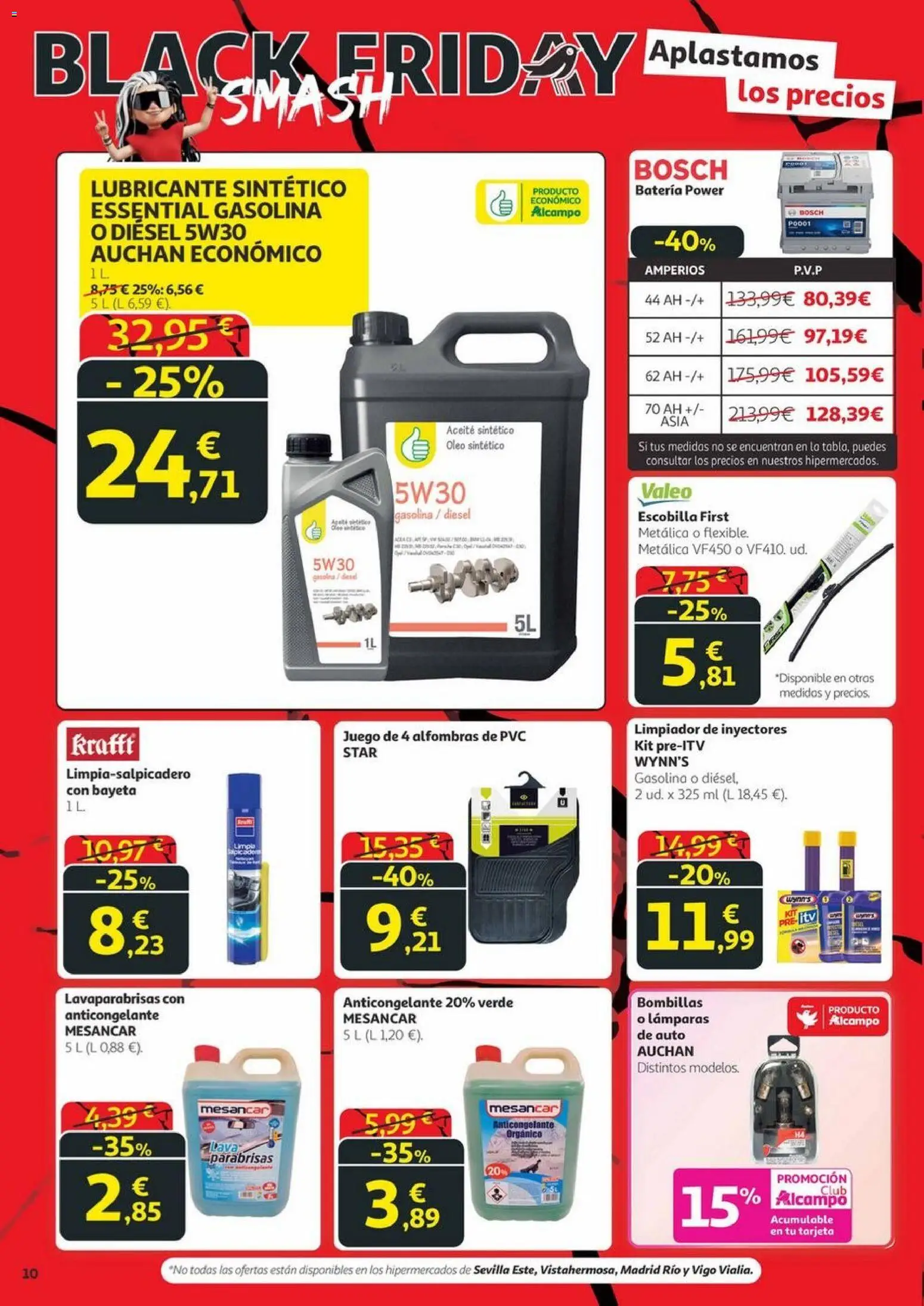 Alcampo - Black Friday │ válido desde el 06.11.2025 | Página: 10 | Productos: Noodles αυγού, Aceite, Απορρυπαντικό ρούχων σε σκόνη, Batería
