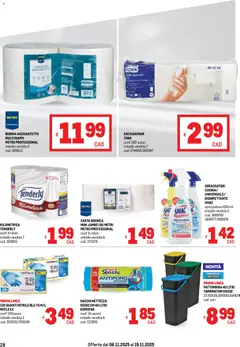 Anteprima del volantino Volantino Metro	 valido a partire dal 06.11.2025 | Pagina: 28 | Prodotti: Carta igienica, Guanti, Pattumiera, Asciugatutto