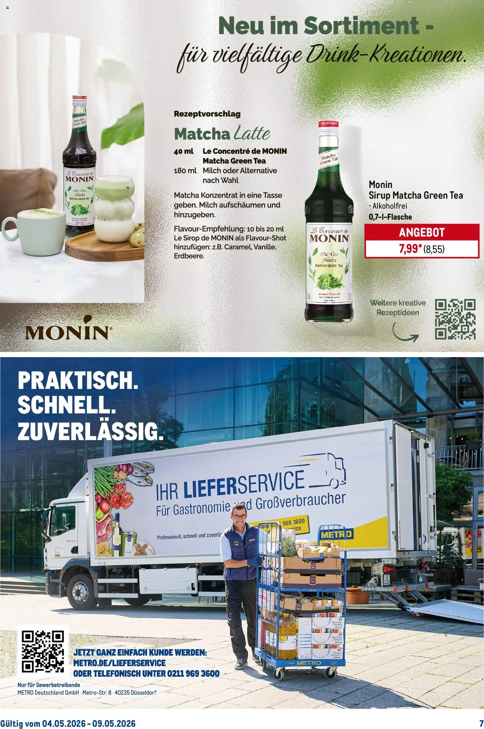 Metro Starke Marken – gültig ab 04.05.2026 | Seite: 7 | Produkte: Milch, Tomaten, Sirup