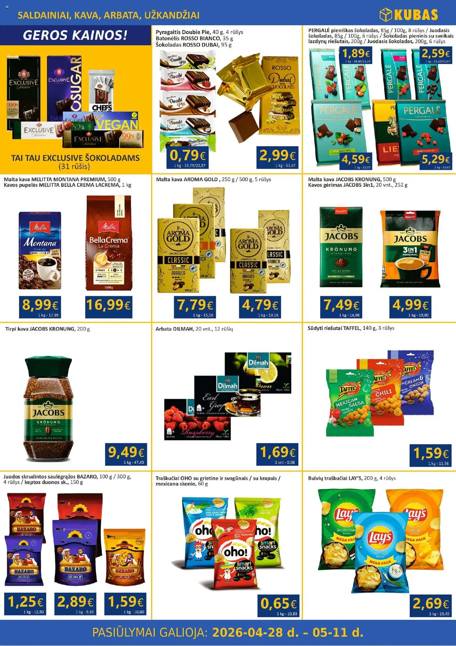 Kubas akcijos nuo 28.04.2026 | Puslapis: 8 | Prekių: Riešutai, Pupelės, Kavos pupelės, Saulėgrąžos
