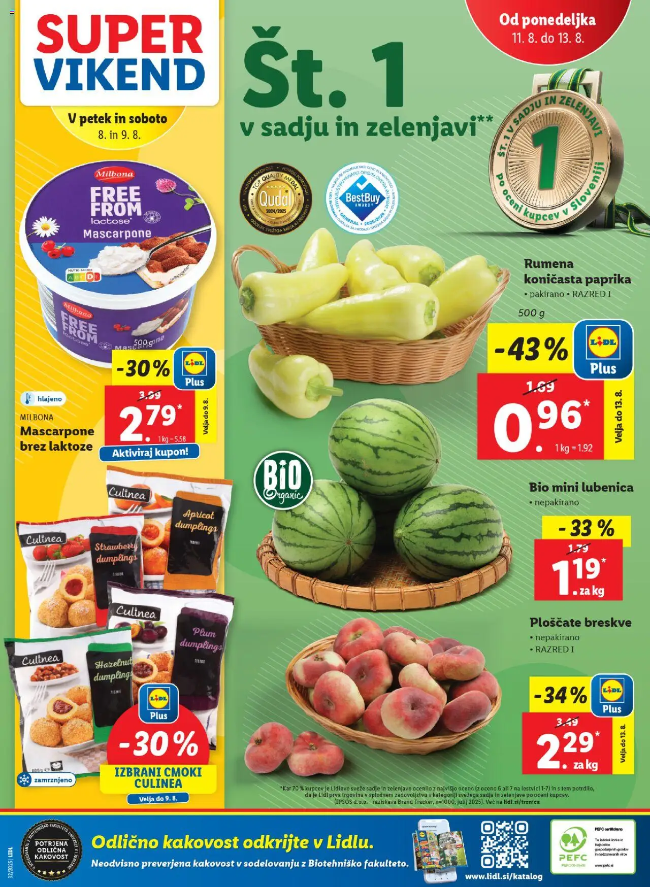 Lidl katalog │ velja od 07.08.2025 | Stran: 62 | Izdelki: Lubenica, Paprika, Sadje