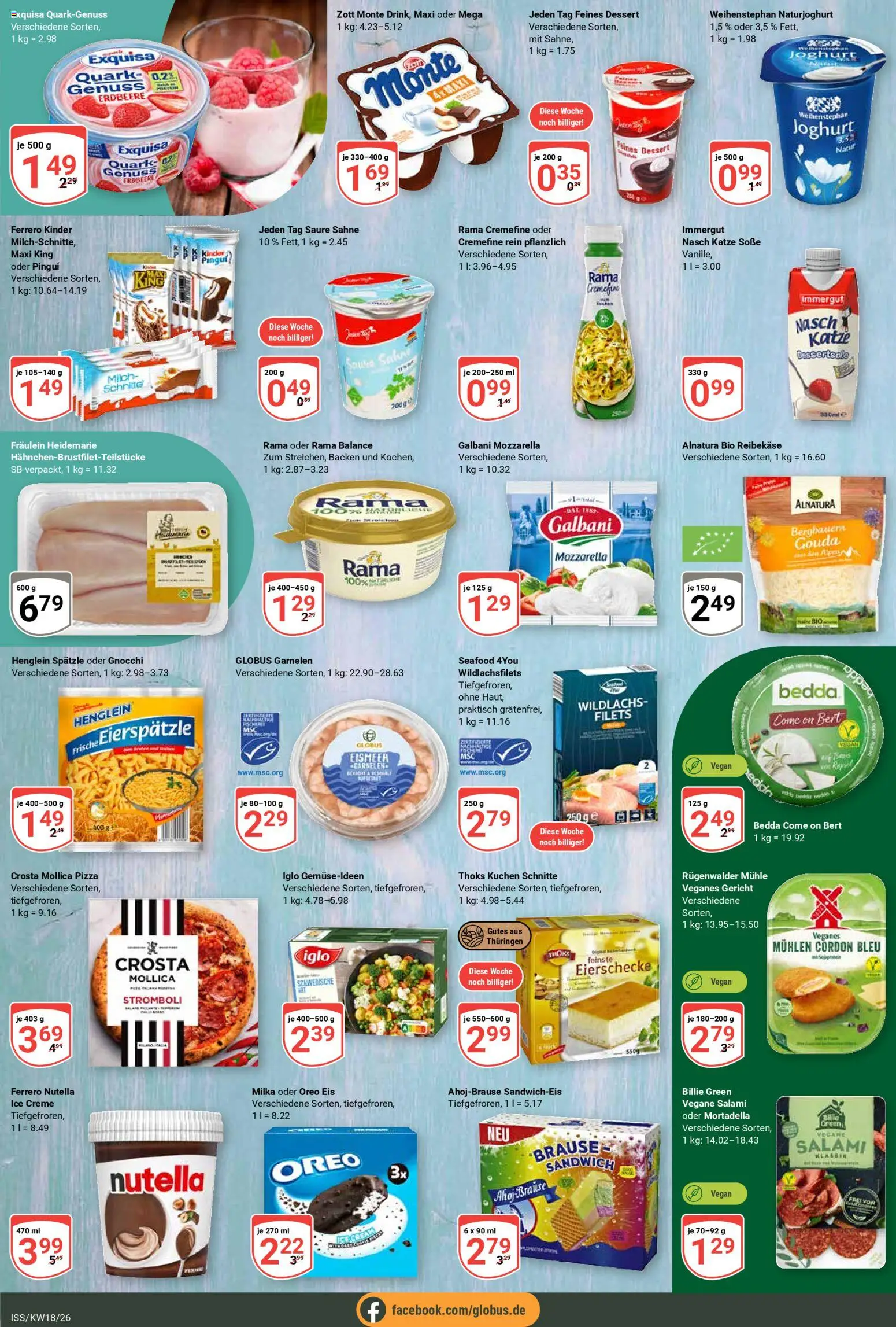 Globus Prospekt 	 – gültig ab 27.04.2026 | Seite: 15 | Produkte: Iglo, Rama cremefine, Nutella, Exquisa