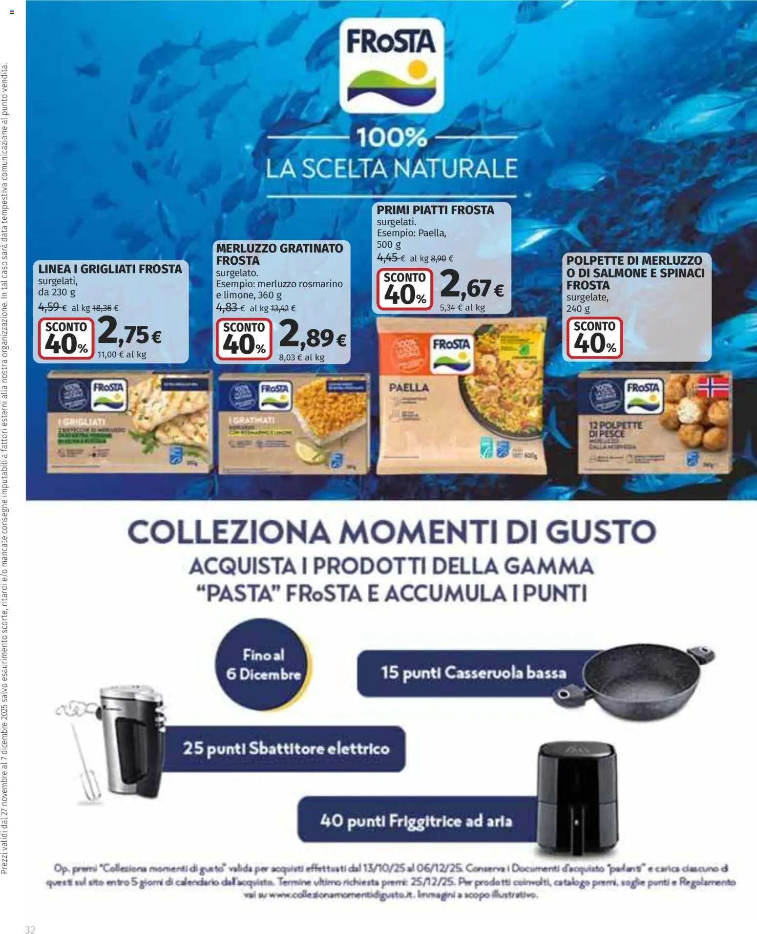 Volantino COOP del 27.11.2025 | Pagina: 32 | Prodotti: Salmone, Pesce, Sbattitore, Spinaci