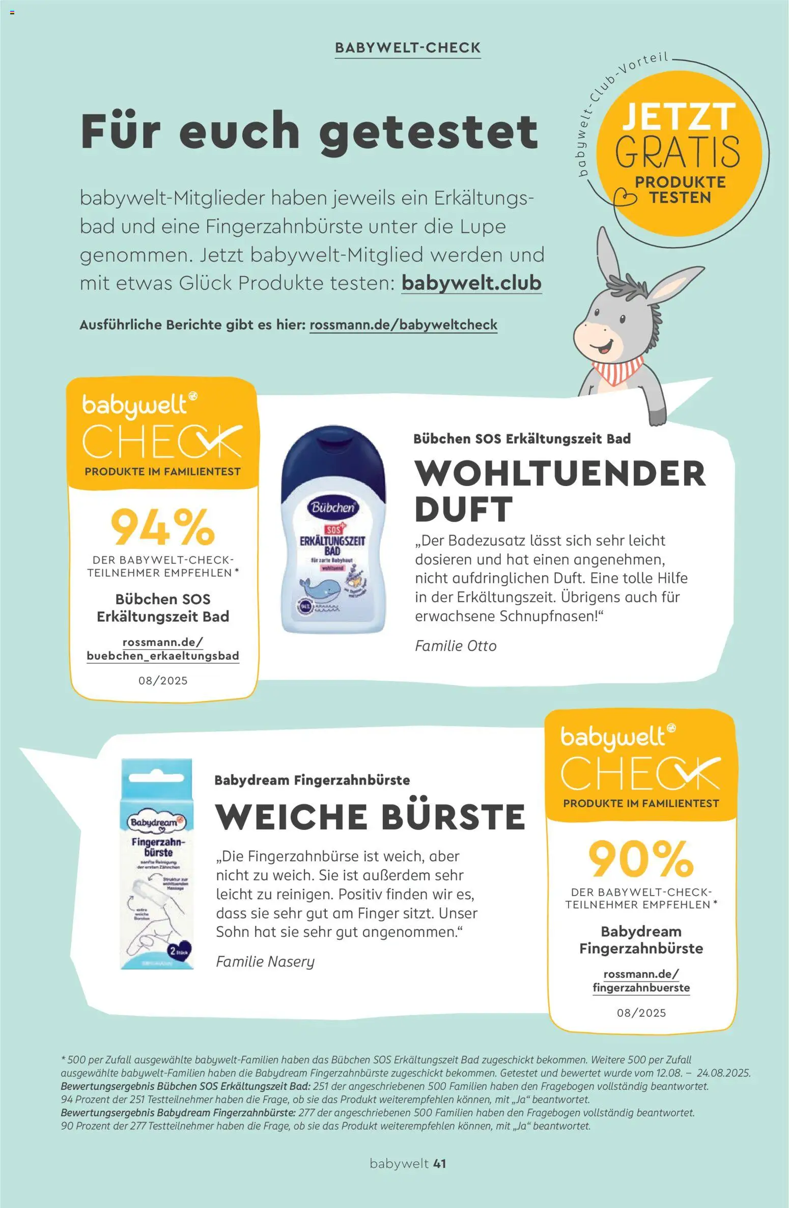 Rossmann babywelt Elternmagazin – gültig ab 11.12.2025 | Seite: 41 | Produkte: Bad, Duft, Bürste