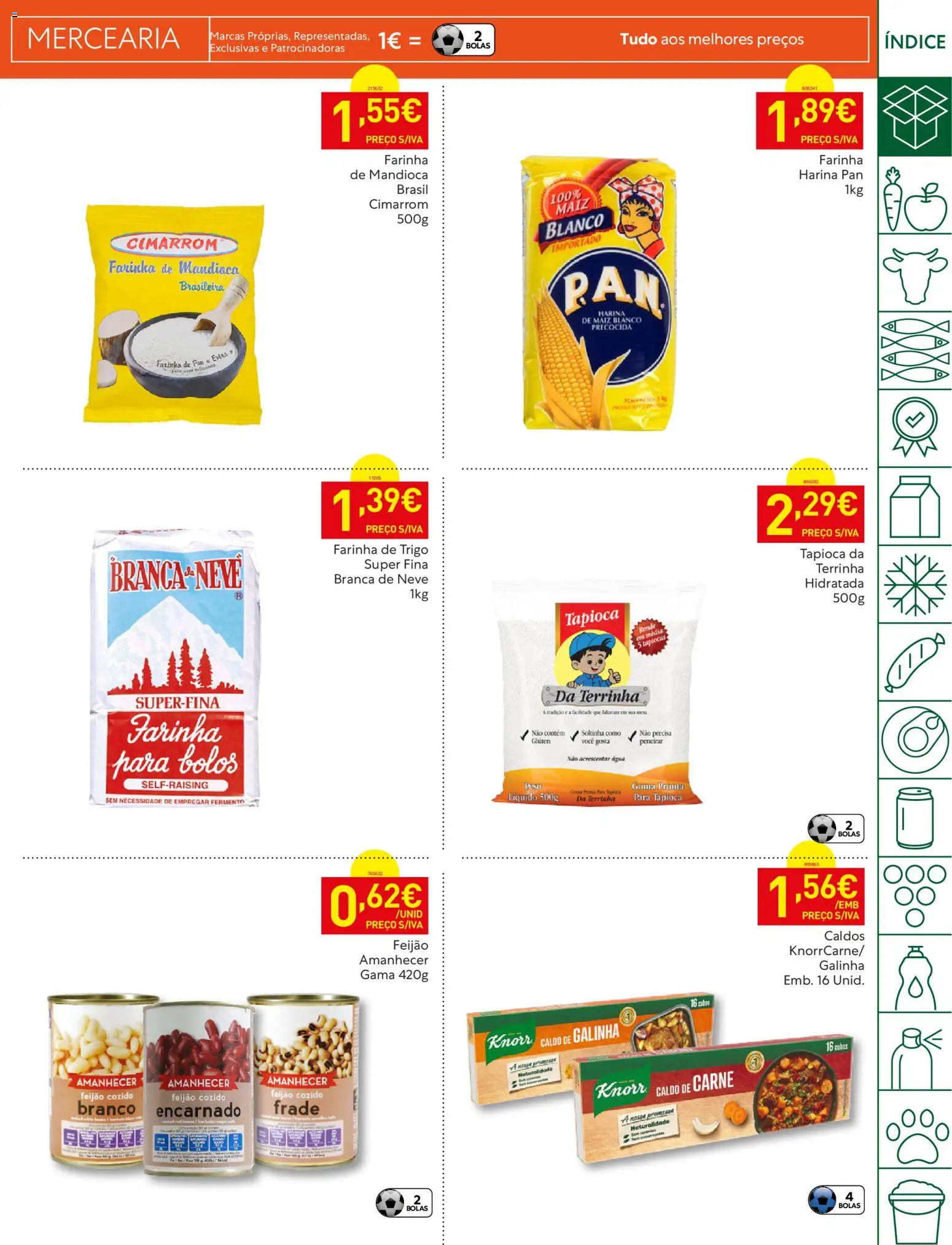 Recheio - Bons Negócios Madeira │ válido de 07.04.2026 | Página: 25 | Produtos: Agua, Tapioca, Knorr, Carne