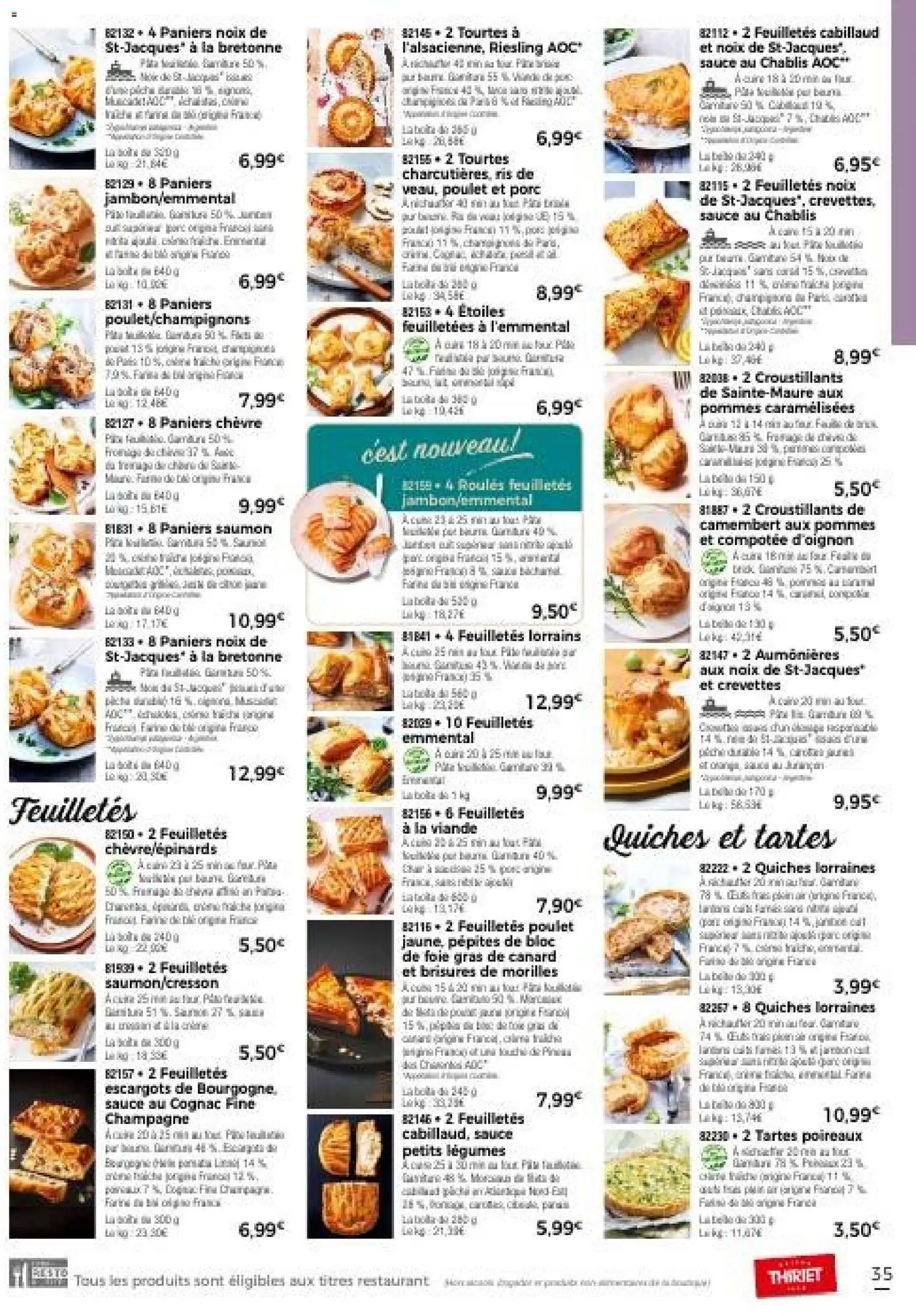 {H1} | Page: 35 | Produits: Jambon, Viande, Camembert, Noix