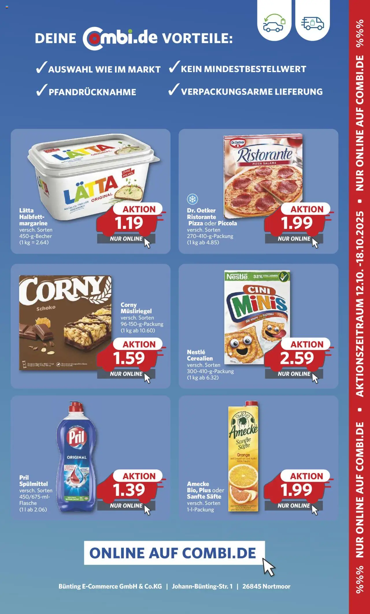 Comnbi Online Einkaufen – gültig ab 12.10.2025 | Seite: 2 | Produkte: Margarine, Grapefruit, Lätta, Pizza