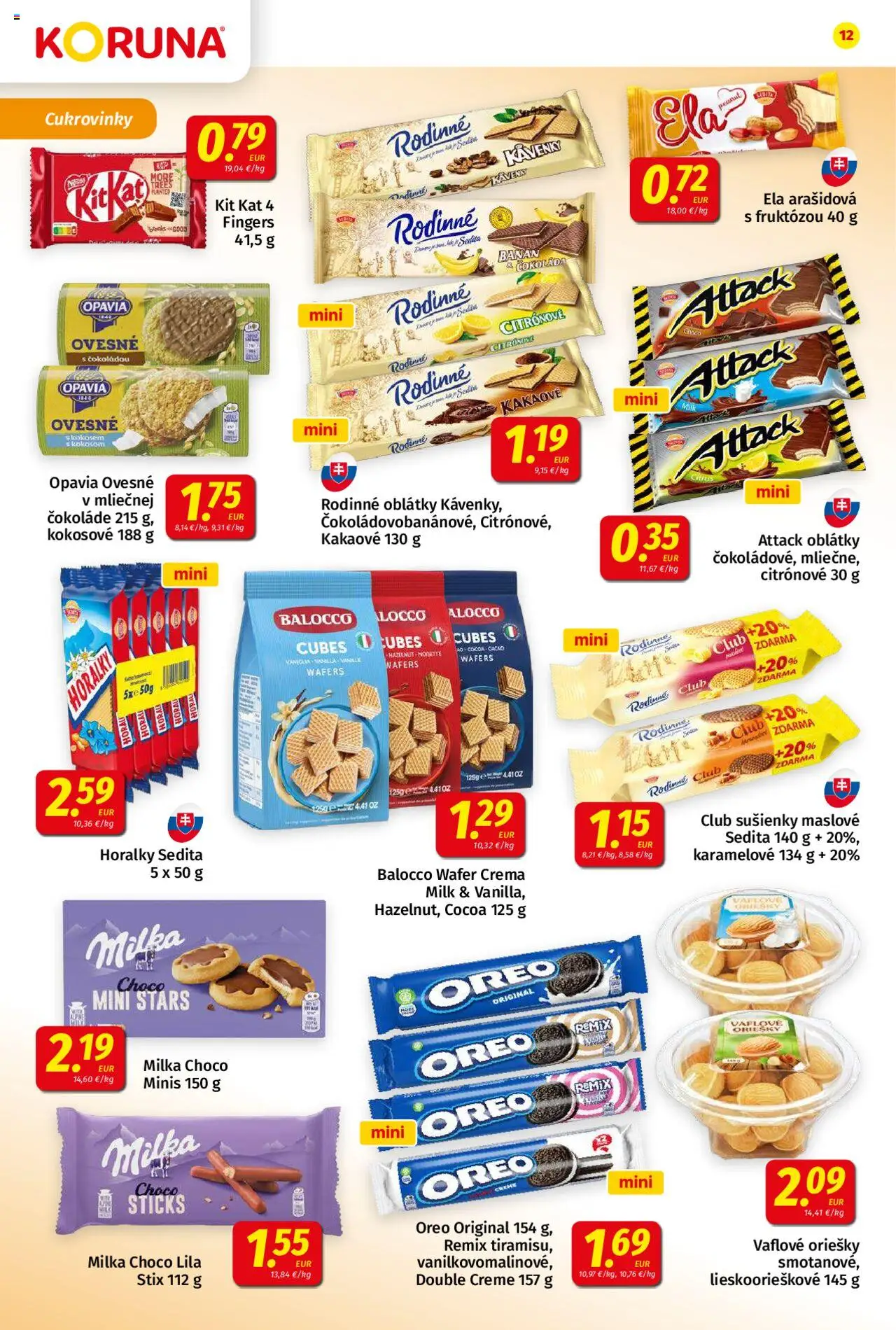 Koruna leták │ platný od 15.08.2025 | Strana: 12 | Produkty: Čokoláda, Milka, Horálky