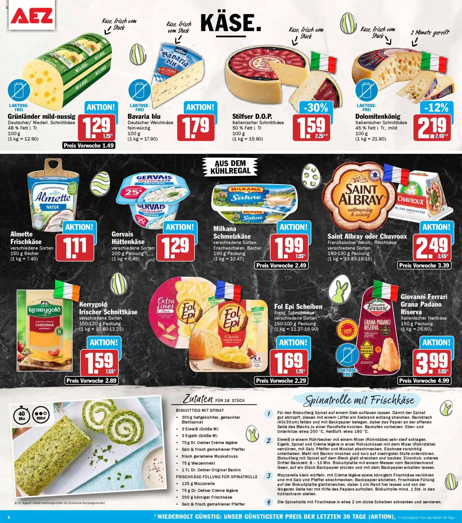 AEZ Prospekt 	 – gültig ab 23.03.2026 | Seite: 6 | Produkte: Kühlschrank, Creme, Pfeffer, Sahne