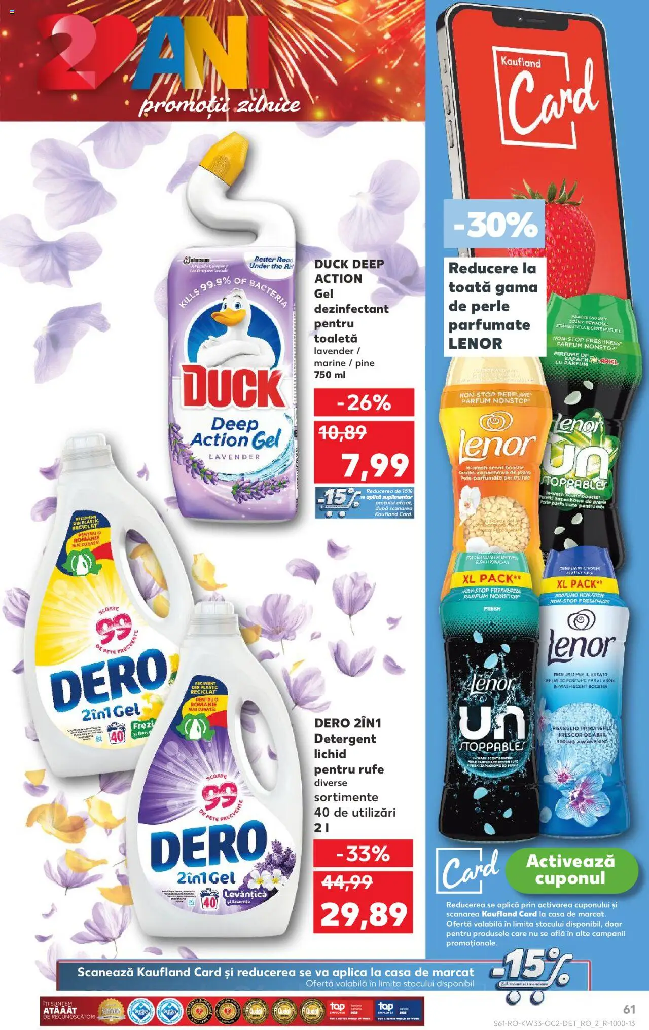 Kaufland RO akciós ujság - amely érvényes a következő dátumtól: 13.08.2025 | Oldal: 61 | Termékek: Parfüm