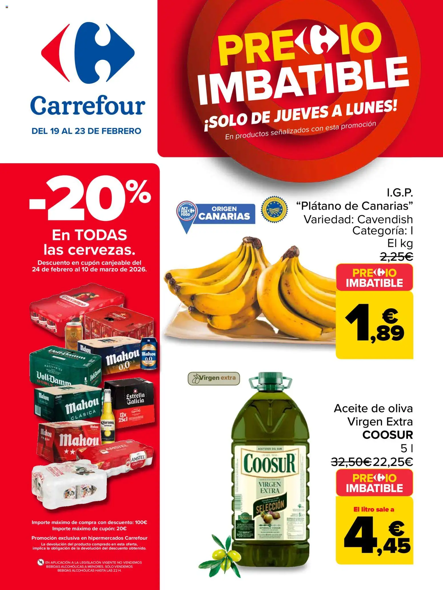 Carrefour Precio imbatible │ válido desde el 19.02.2026 | Página: 1 | Productos: Aceite, Aceite de oliva