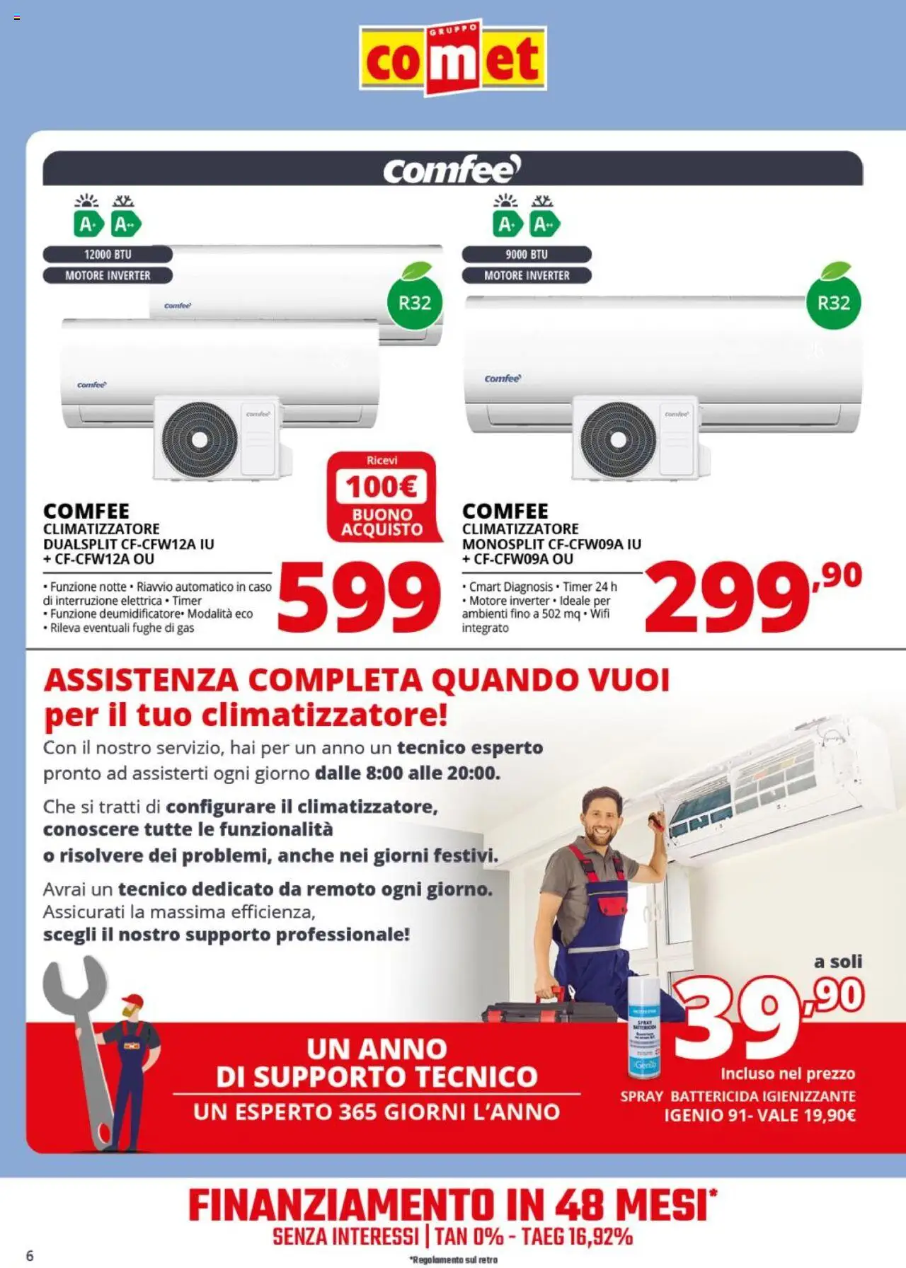 Volantino Comet del 22.08.2025 | Pagina: 6 | Prodotti: Climatizzatore