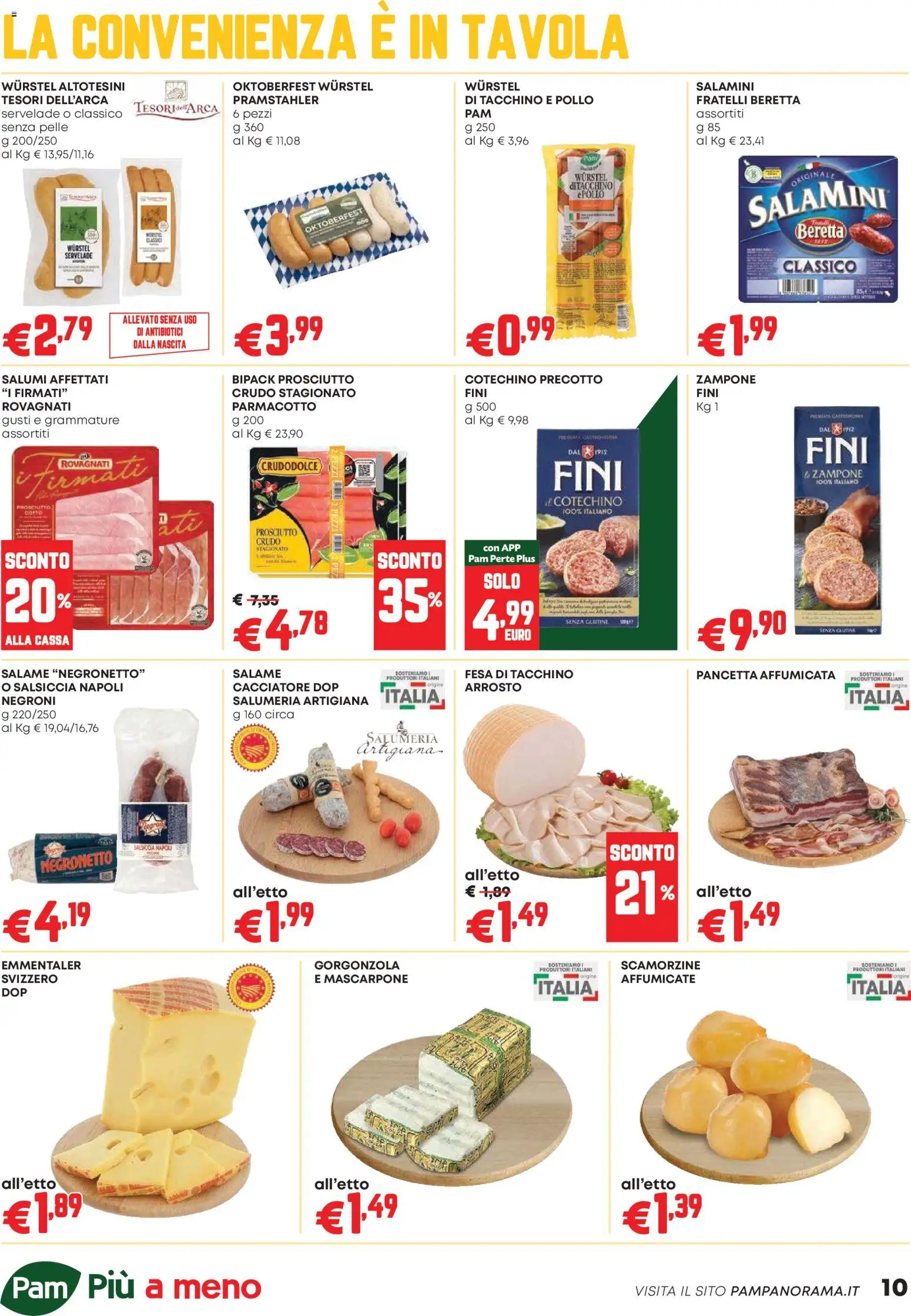 Volantino PAM del 15.01.2026 | Pagina: 10 | Prodotti: Arrosto, Pollo, Prosciutto, Cotechino