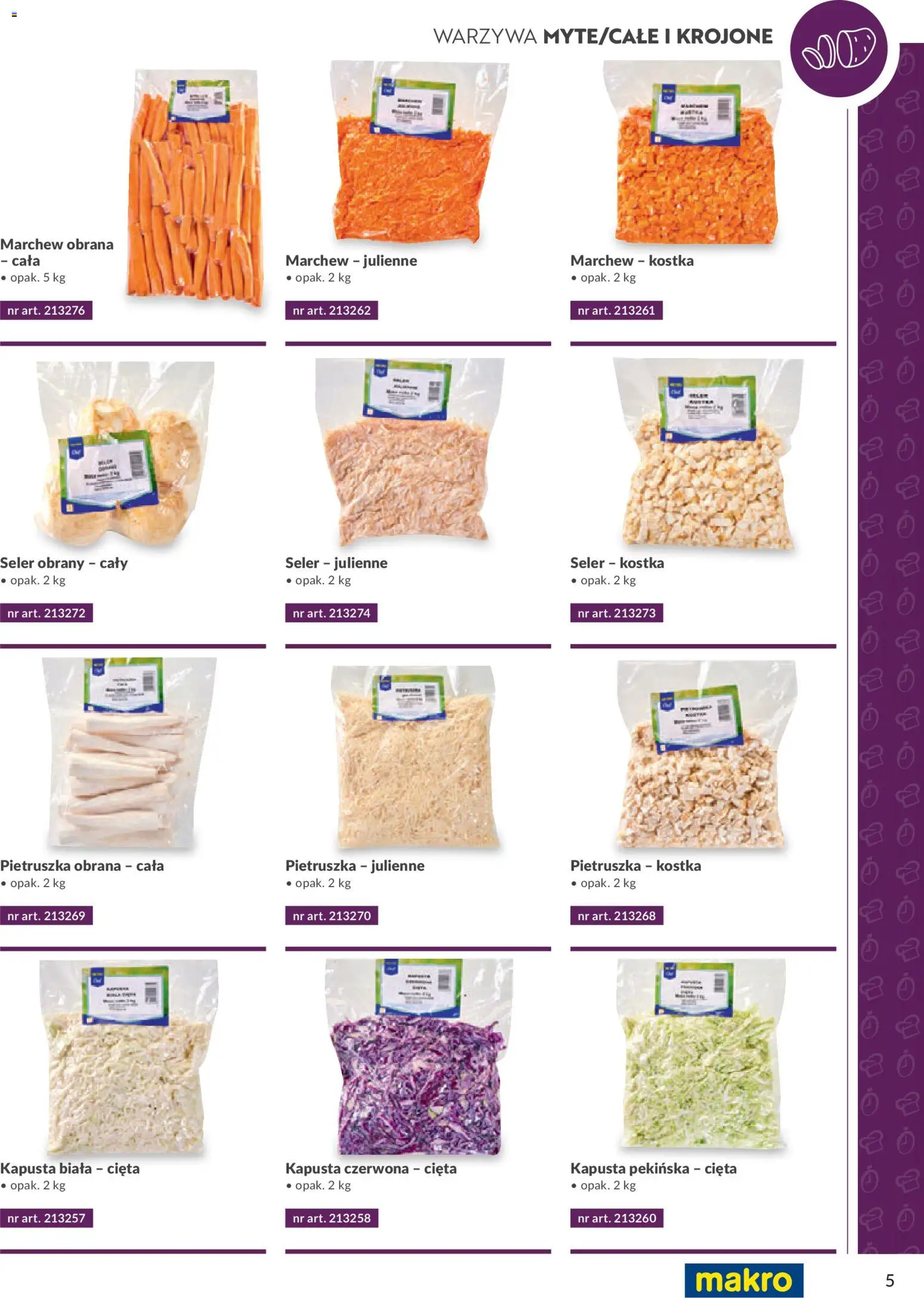 Makro Gazetka - Smart Chef Warzywa i Owoce od 01.01.2026 | Strona: 5 | Produkty: Kapusta, Kapusta pekińska, Pietruszka, Kapusta biała