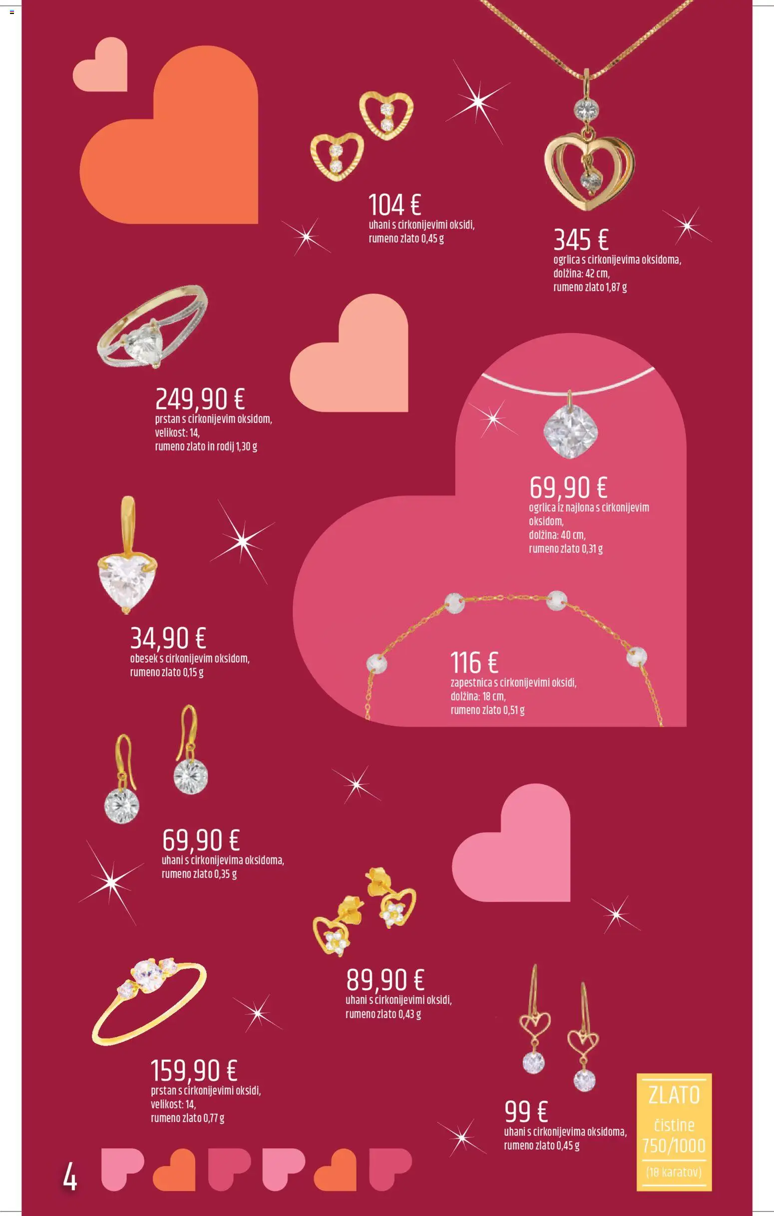 Novi E.leclerc katalog ponudbe – veljaven od 06.02.2026 | Stran: 4 | Izdelki: Zapestnica, Prstan, Uhani
