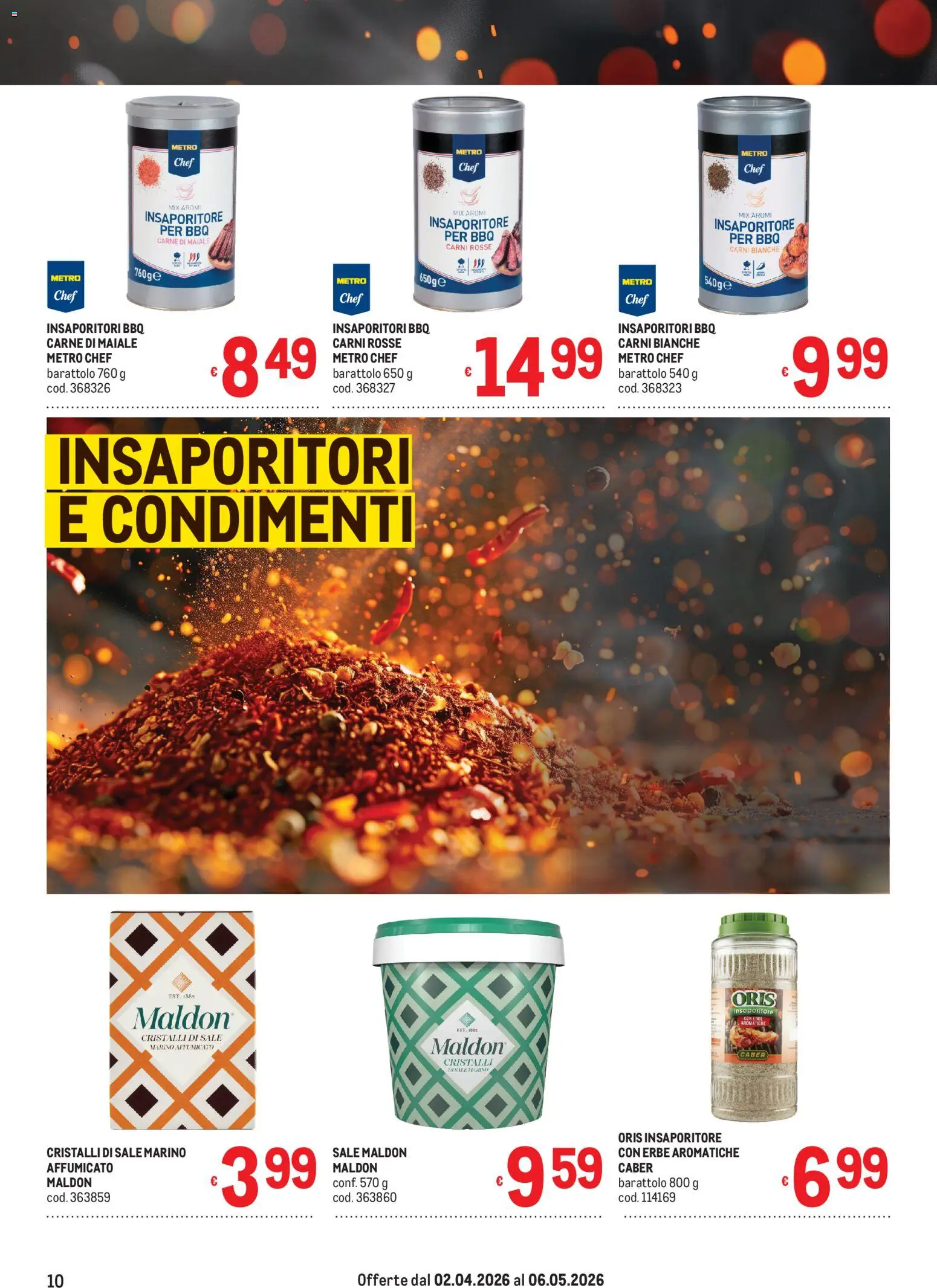 Volantino Metro del 02.04.2026 | Pagina: 10 | Prodotti: Maiale, Sale