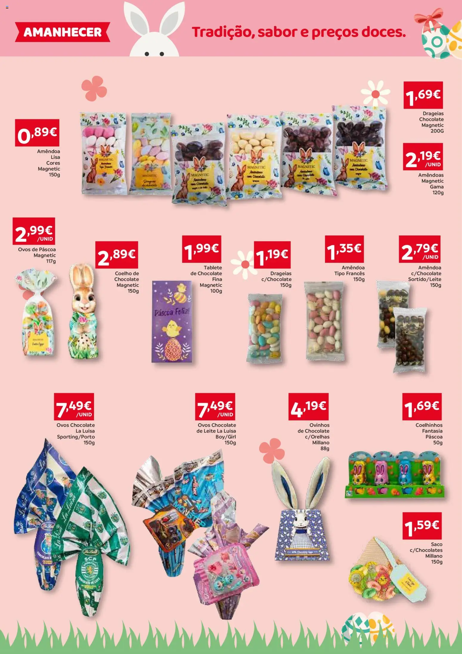 Amanhecer Folheto Madeira │ válido de 26.03.2026 | Página: 2 | Produtos: Leite, Ovos, Chocolate, Coelho