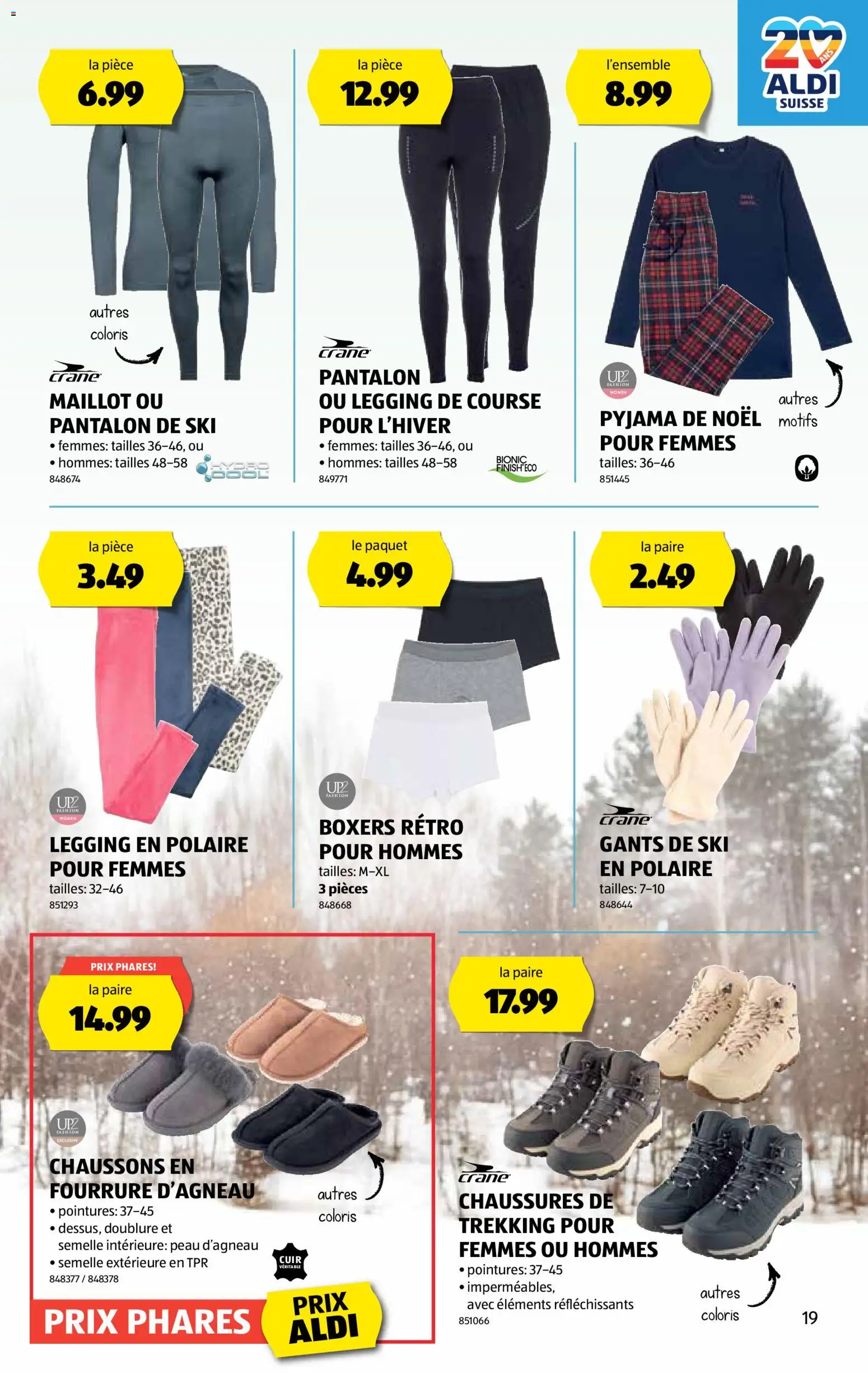 Aldi Aktionen FR – gültig ab 20.11.2025 | Seite: 20 | Produkte: Ski, Pyjama