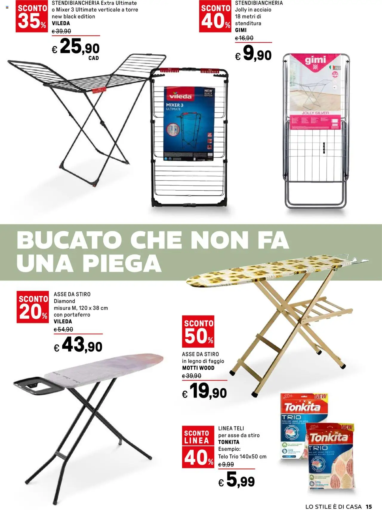 Volantino Iper del 13.10.2025 | Pagina: 15 | Prodotti: Stendibiancheria, Mixer