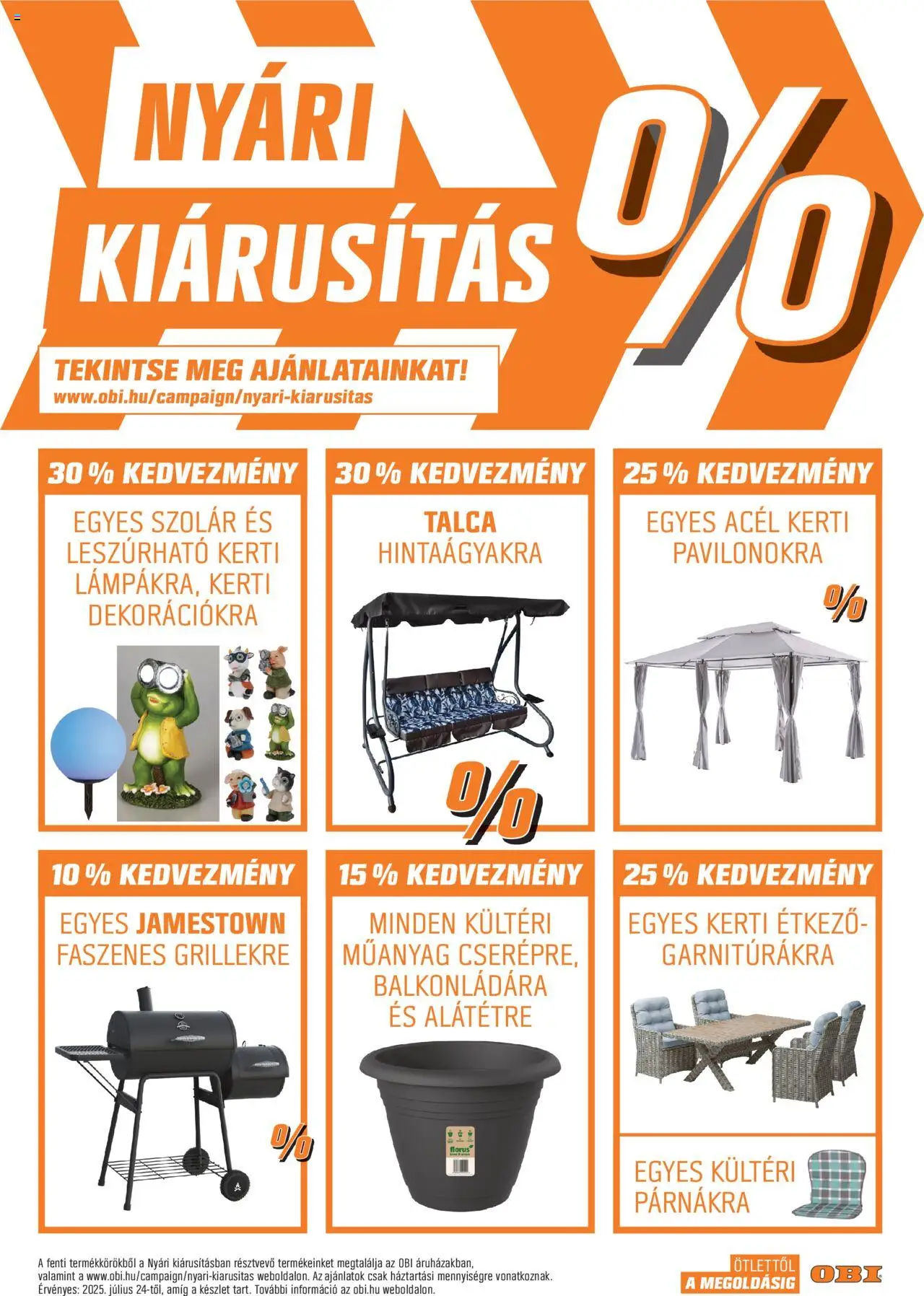 OBI akciós ujság - amely érvényes a következő dátumtól: 24.07.2025 | Oldal: 1