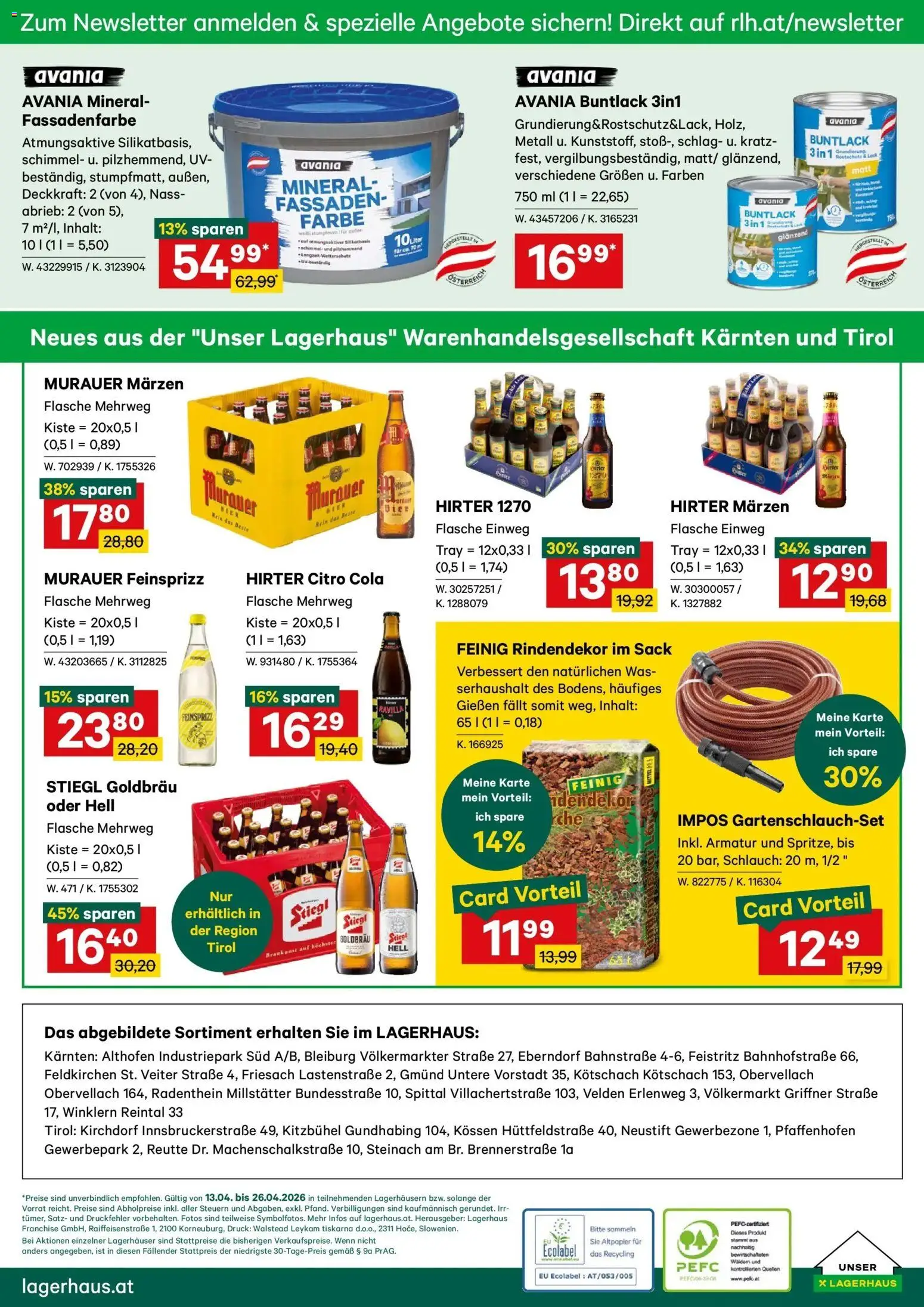 Lagerhaus Wochen Angebote gültig ab 13.04.2026 | Seite: 6 | Produkte: Bier