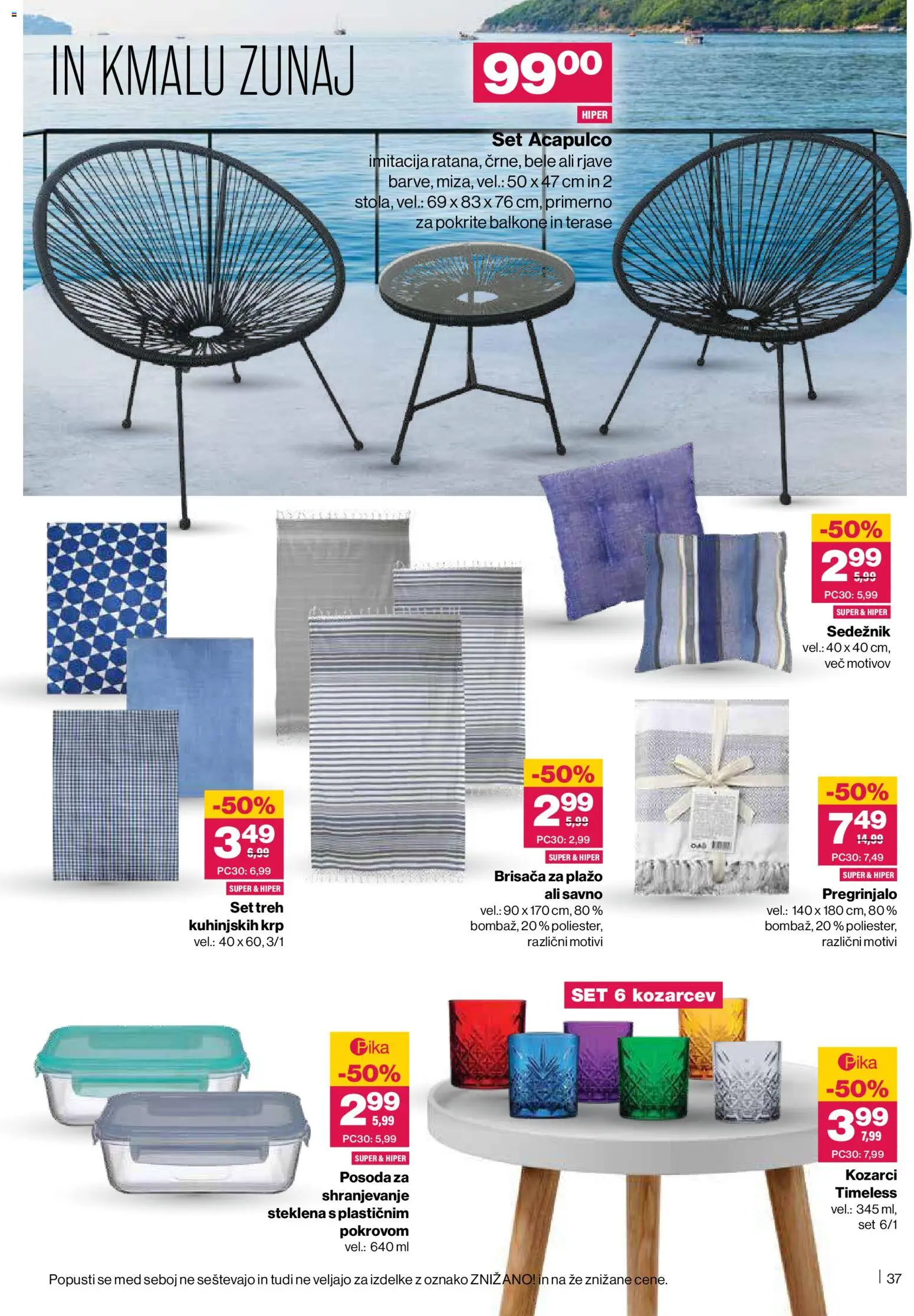 Novi Mercator katalog ponudbe – veljaven od 26.02.2026 | Stran: 37 | Izdelki: Brisača, Pregrinjalo, Brisača za plažo