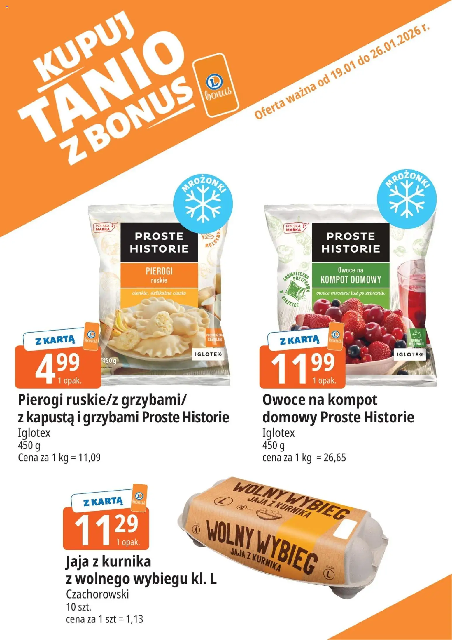 E.Leclerc Gazetka - Radom kupony dodatkowe od 19.01.2026 | Strona: 6 | Produkty: Kapusta, Pierogi, Ciasto, Jaja