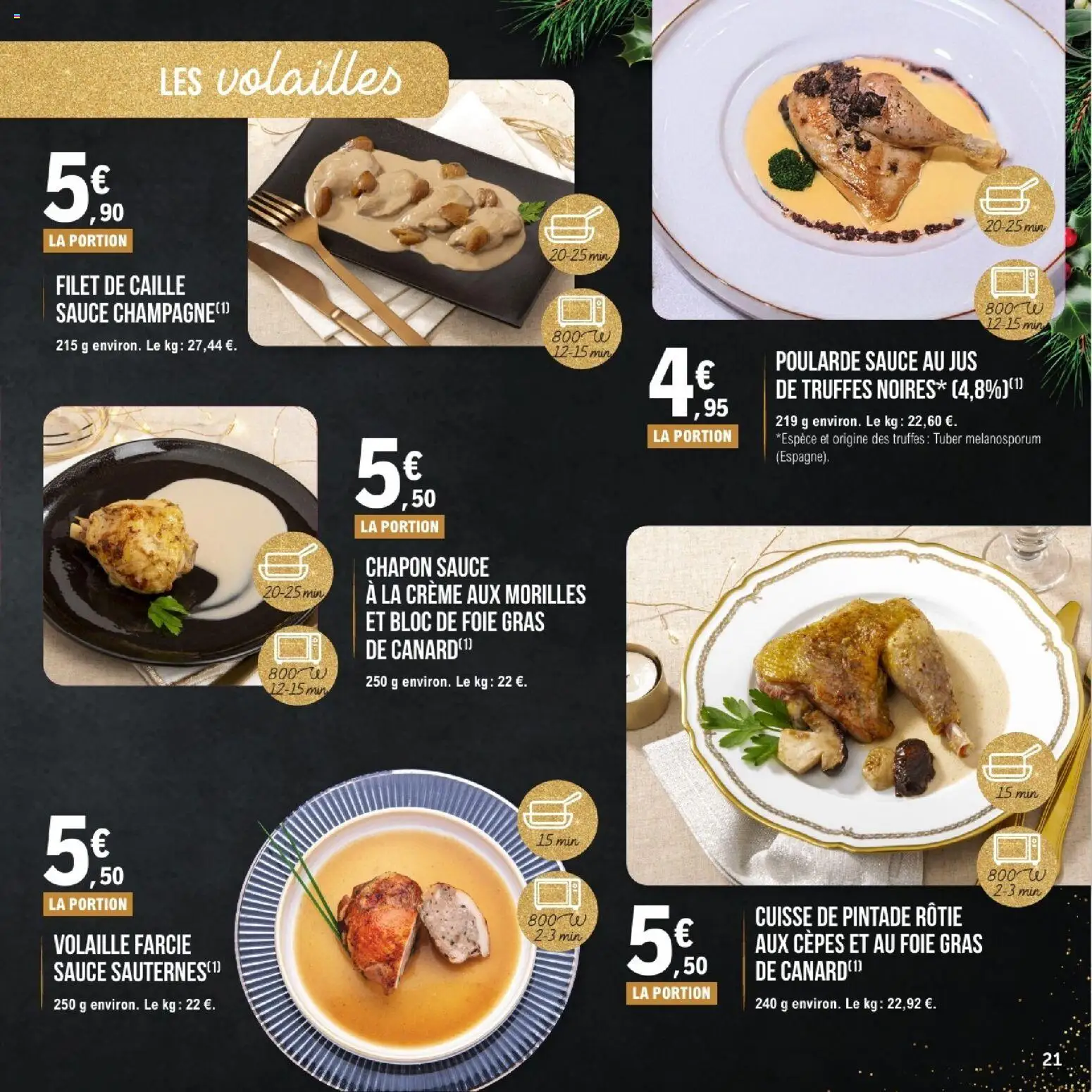 {H1} | Page: 21 | Produits: Foie Gras de Canard, Volaille, Bloc de foie gras, Jus