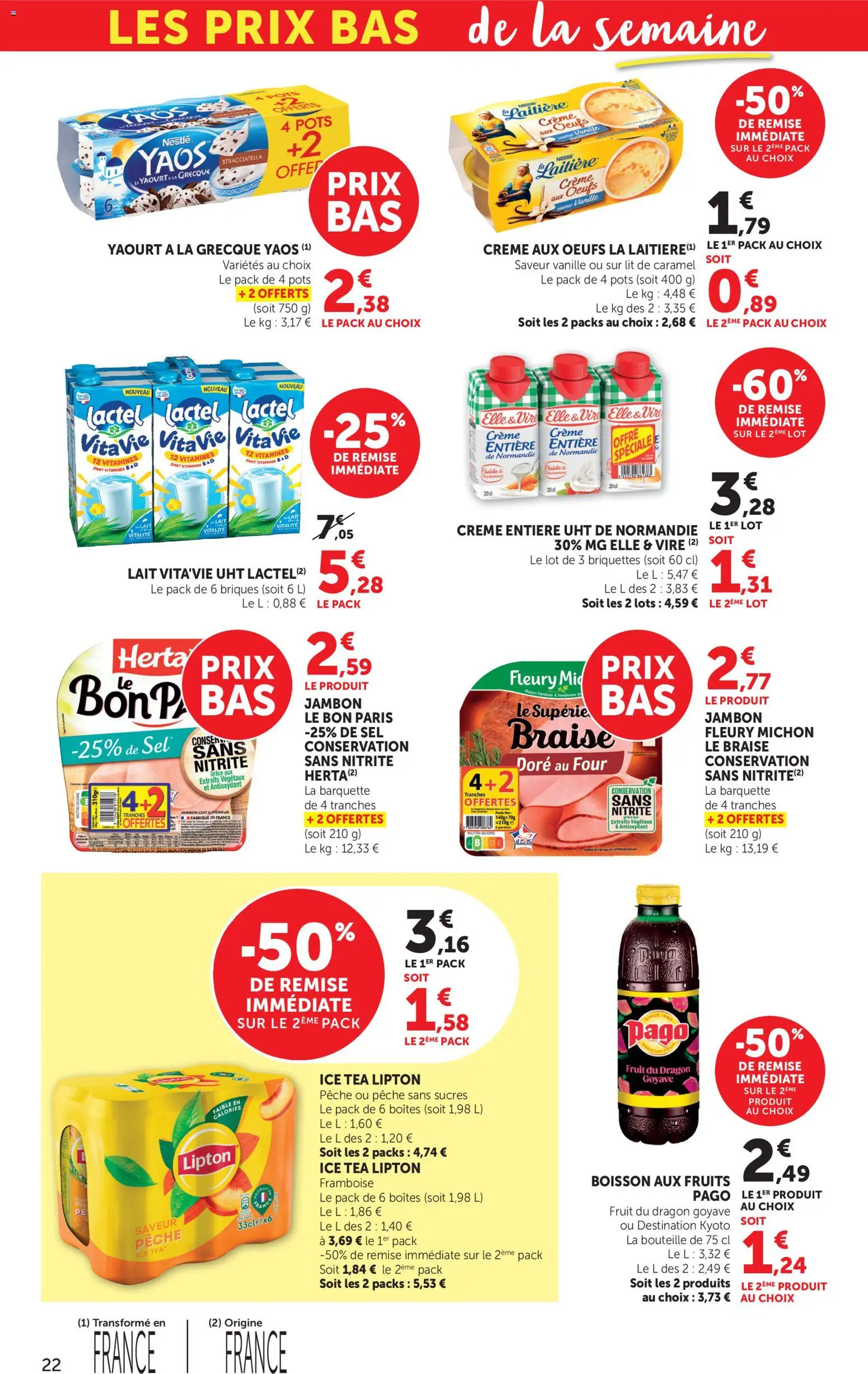 {H1} | Page: 22 | Produits: Four, Briques, Œufs, Crème