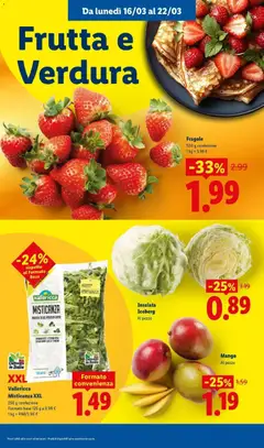 Anteprima del volantino Lidl - XXL valido a partire dal 15.03.2026 | Pagina: 6 | Prodotti: Rucola, Fragole, Frutta, Mango