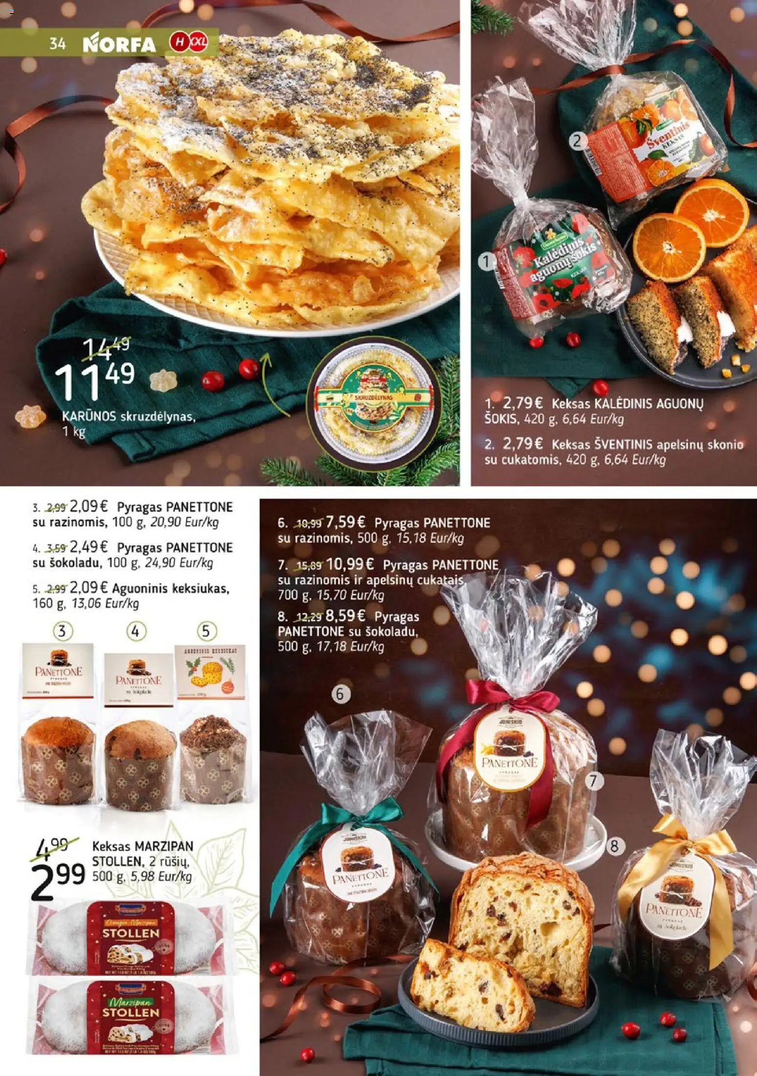NORFA akcijos nuo 09.12.2025 | Puslapis: 34 | Prekių: Pyragas