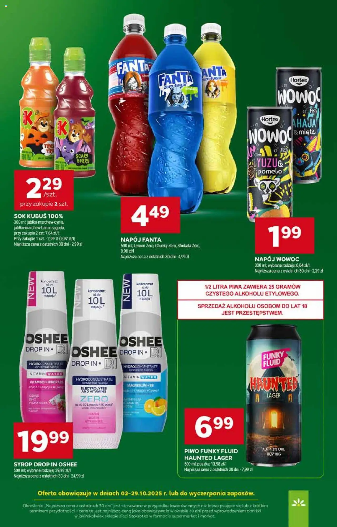 Stokrotka Gazetka od 02.10.2025 | Strona: 39 | Produkty: Syrop, Pomelo, Mięta, Piwo
