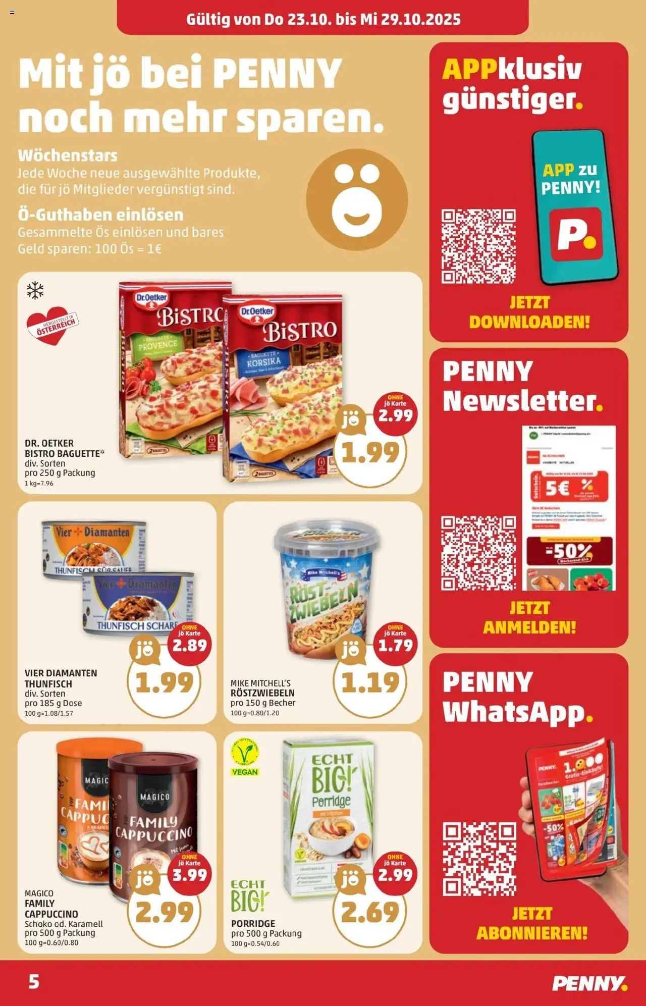 Penny Markt - Eröffnung in 7121 Weiden am See gültig ab 23.10.2025 | Seite: 5 | Produkte: Jääkaappipakastin
