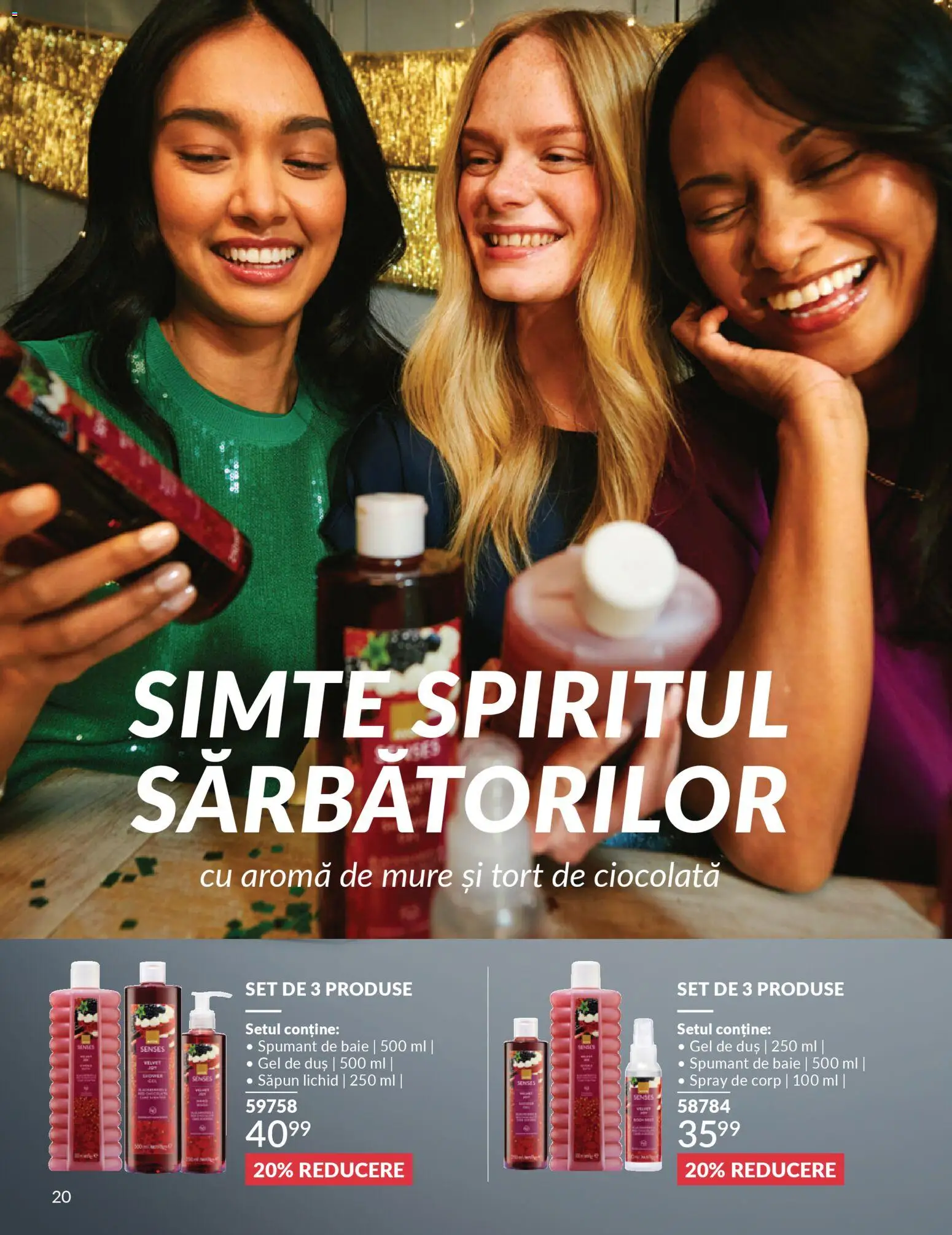 Noul catalog Avon – valabil de la 01.12.2025 | Pagină: 22 | Produse: Duș, Gel de duș, Săpun lichid, Spumant de baie