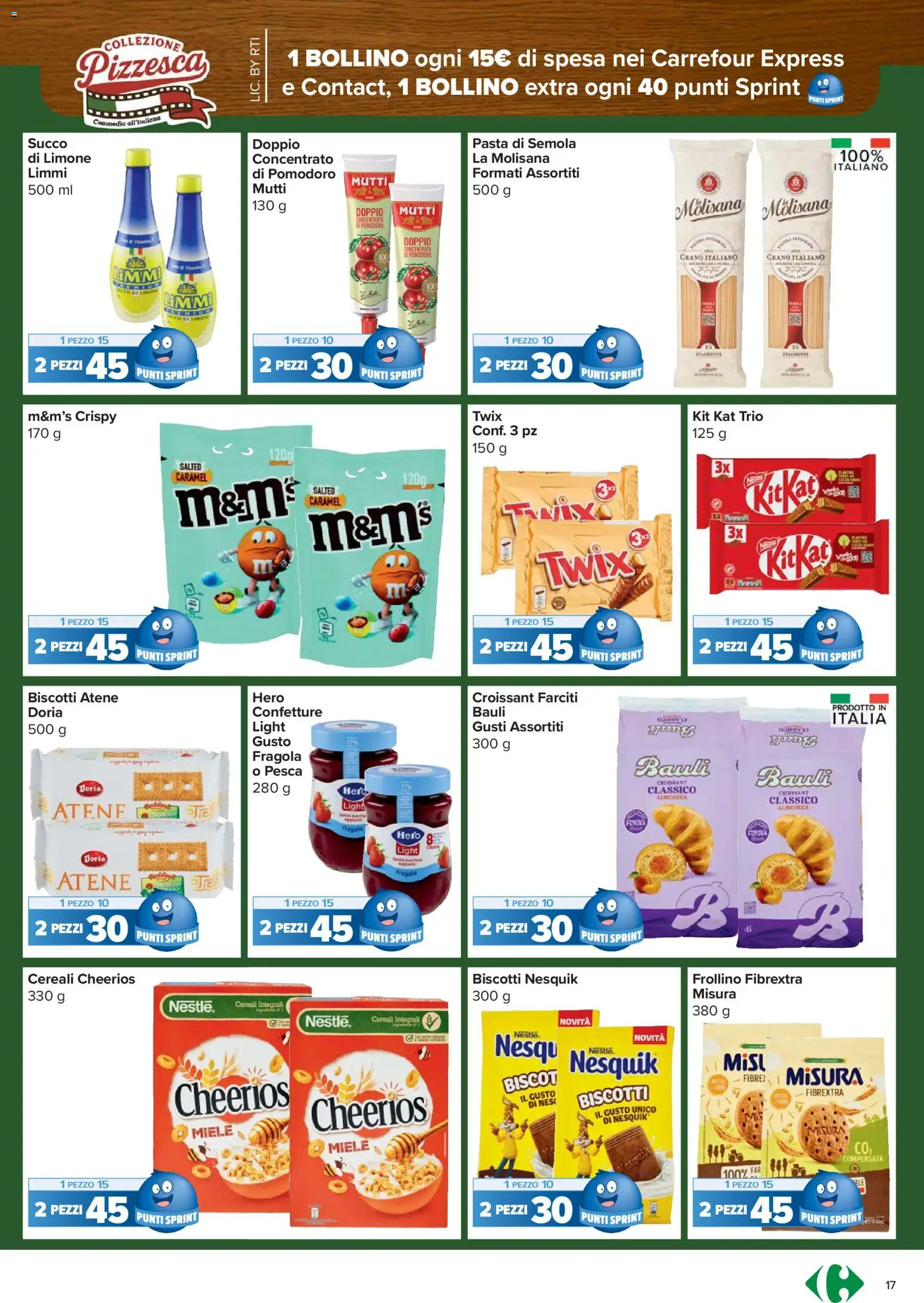 Volantino Carrefour del 15.01.2026 | Pagina: 17 | Prodotti: Succo, Cereali, Pomodoro, Miele