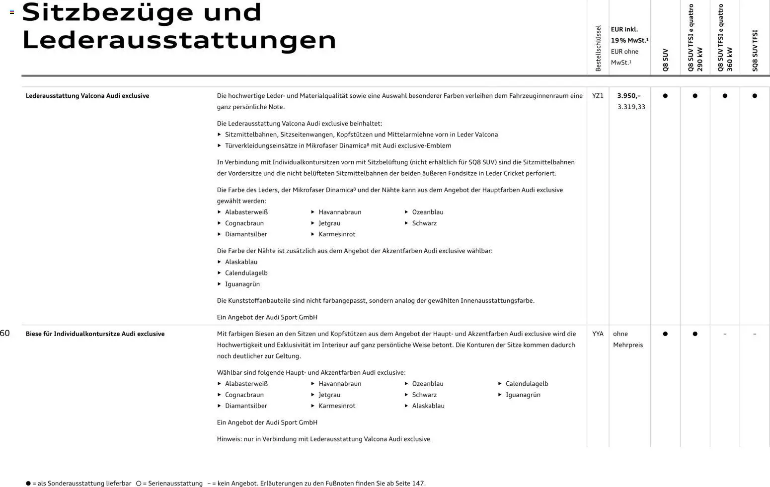 Audi Q8 – gültig ab 06.11.2025 | Seite: 60