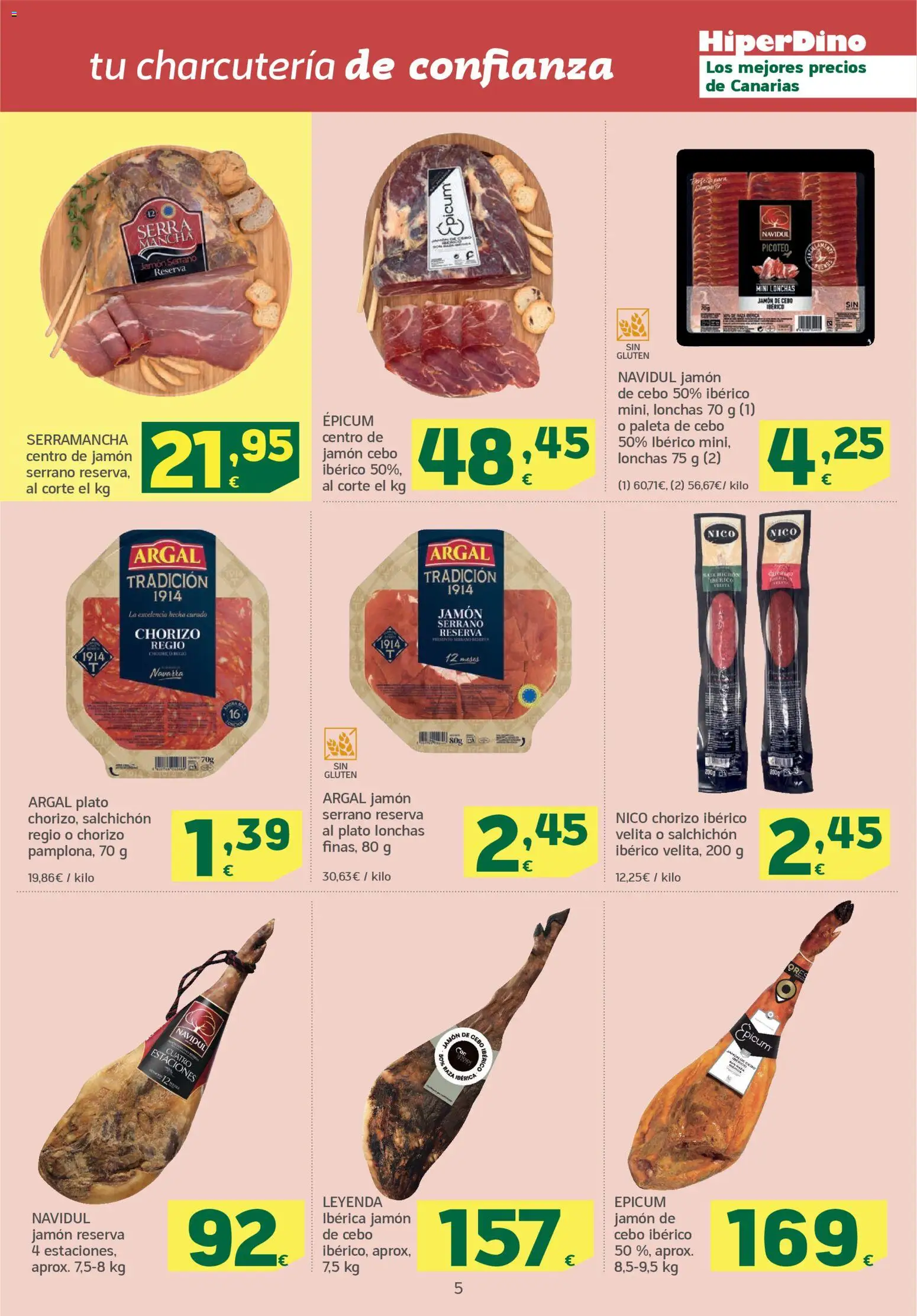 HiperDino folleto │ válido desde el 11.11.2025 | Página: 5 | Productos: Jamón